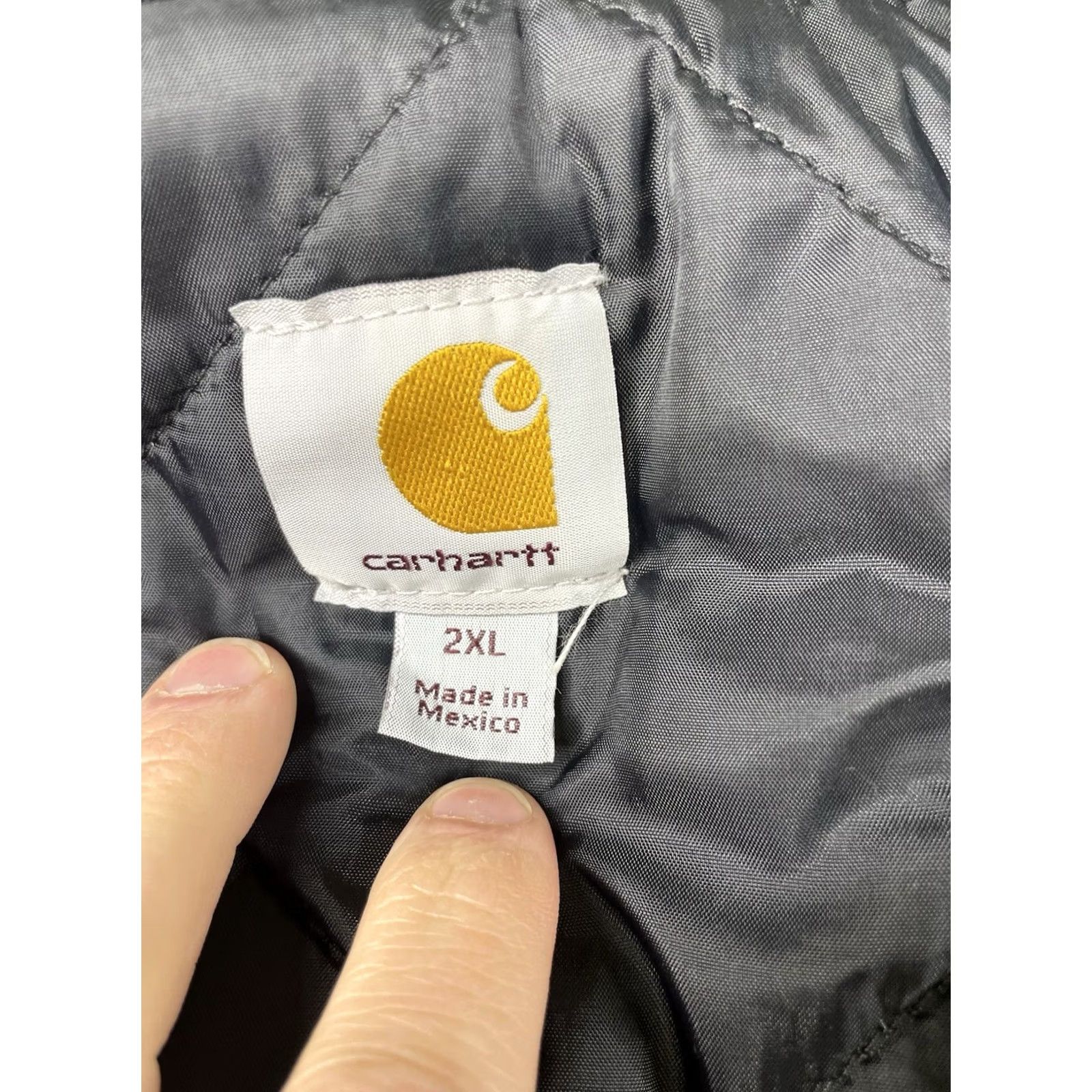 Carhartt VINTAGE Carhartt Jacket Green Canvas Arctic C26 Quilt Mens 2XL Y2K Work Size US XXL / EU 58 / 5 - 2 Thumbnail