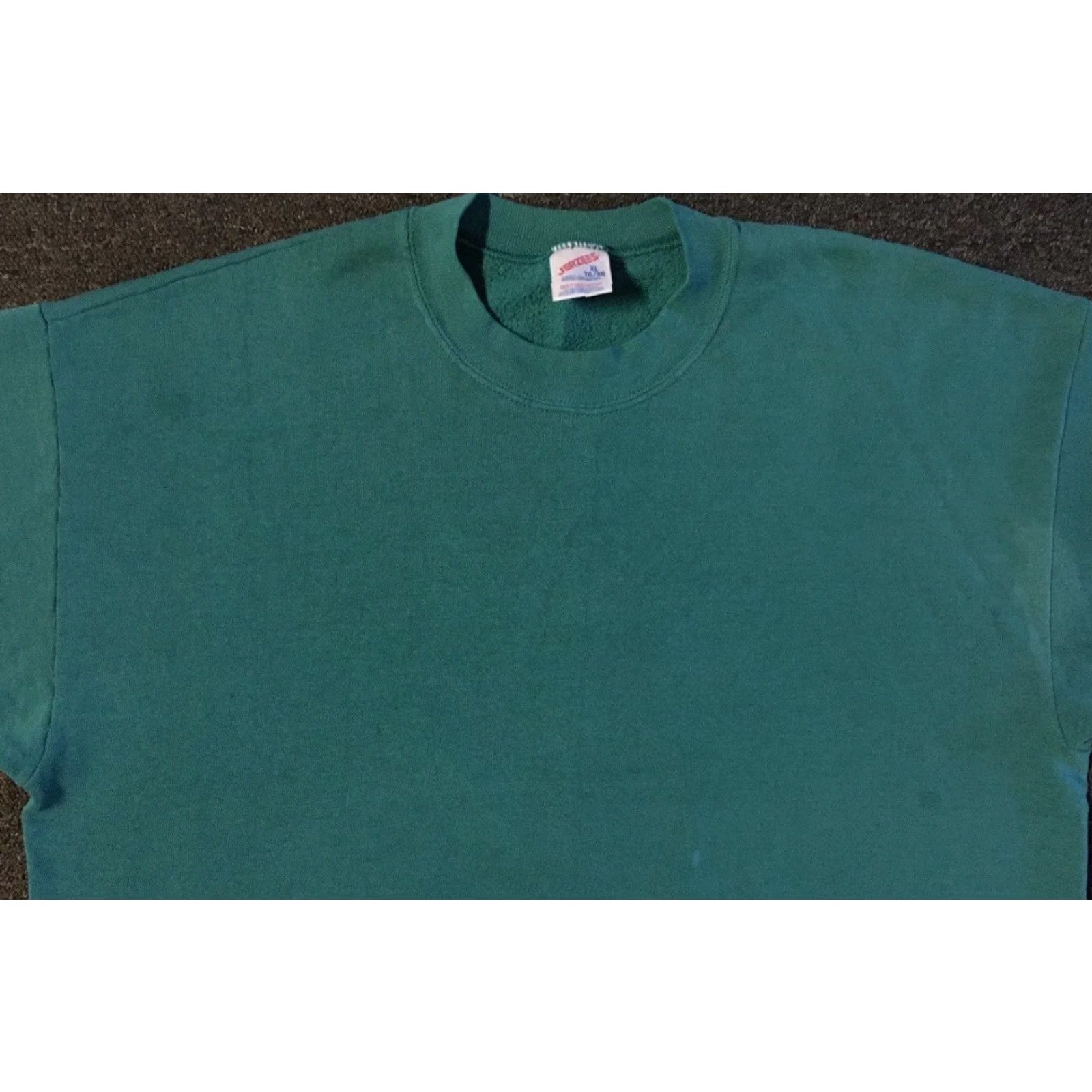 Vintage VINTAGE Jerzees Sweatshirt Hoodie L Green 90s Grunge Punk Biker USAMens Size US L / EU 52-54 / 3 - 4 Thumbnail