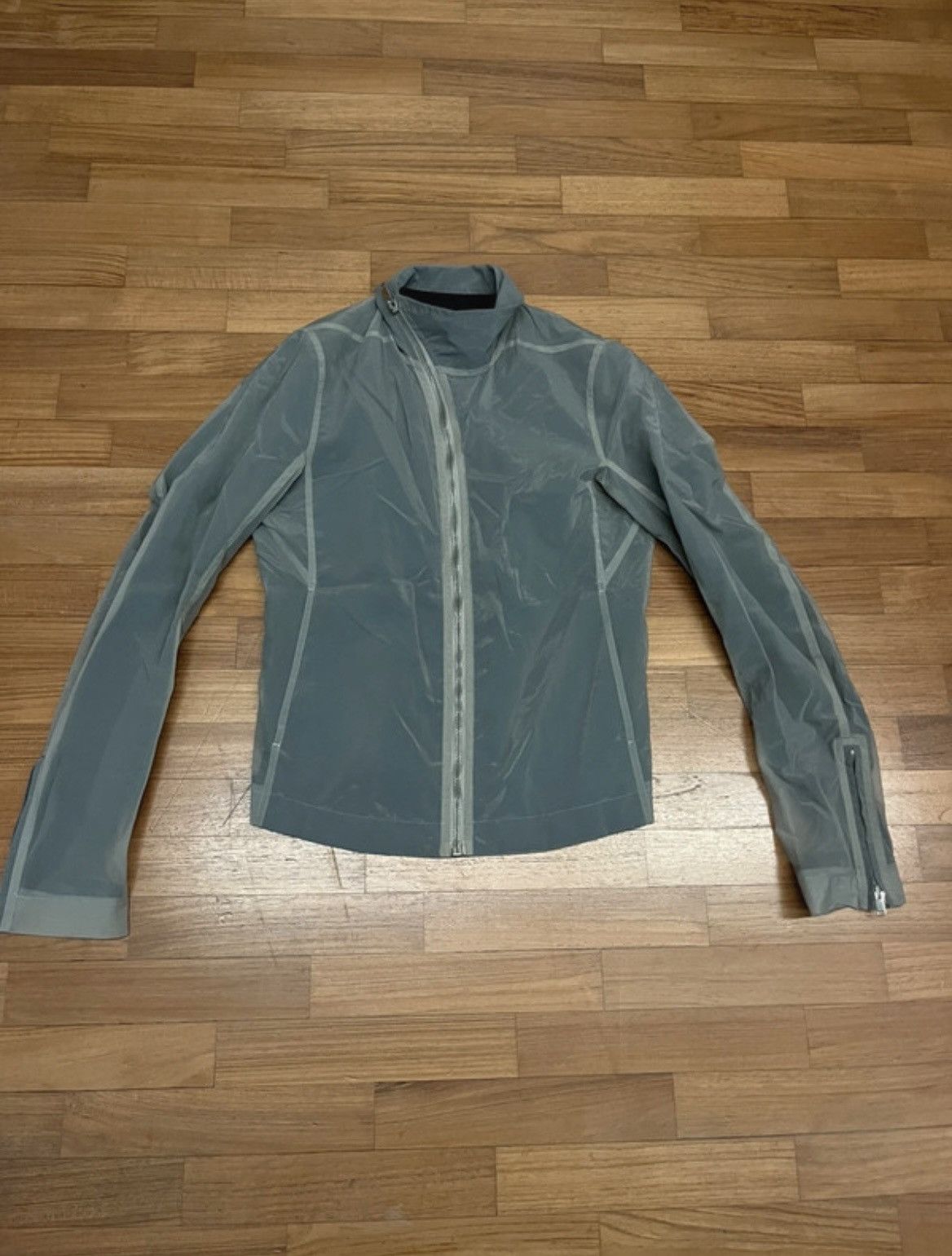 Rick Owens Mollino Aircut Biker-Jacket translucent