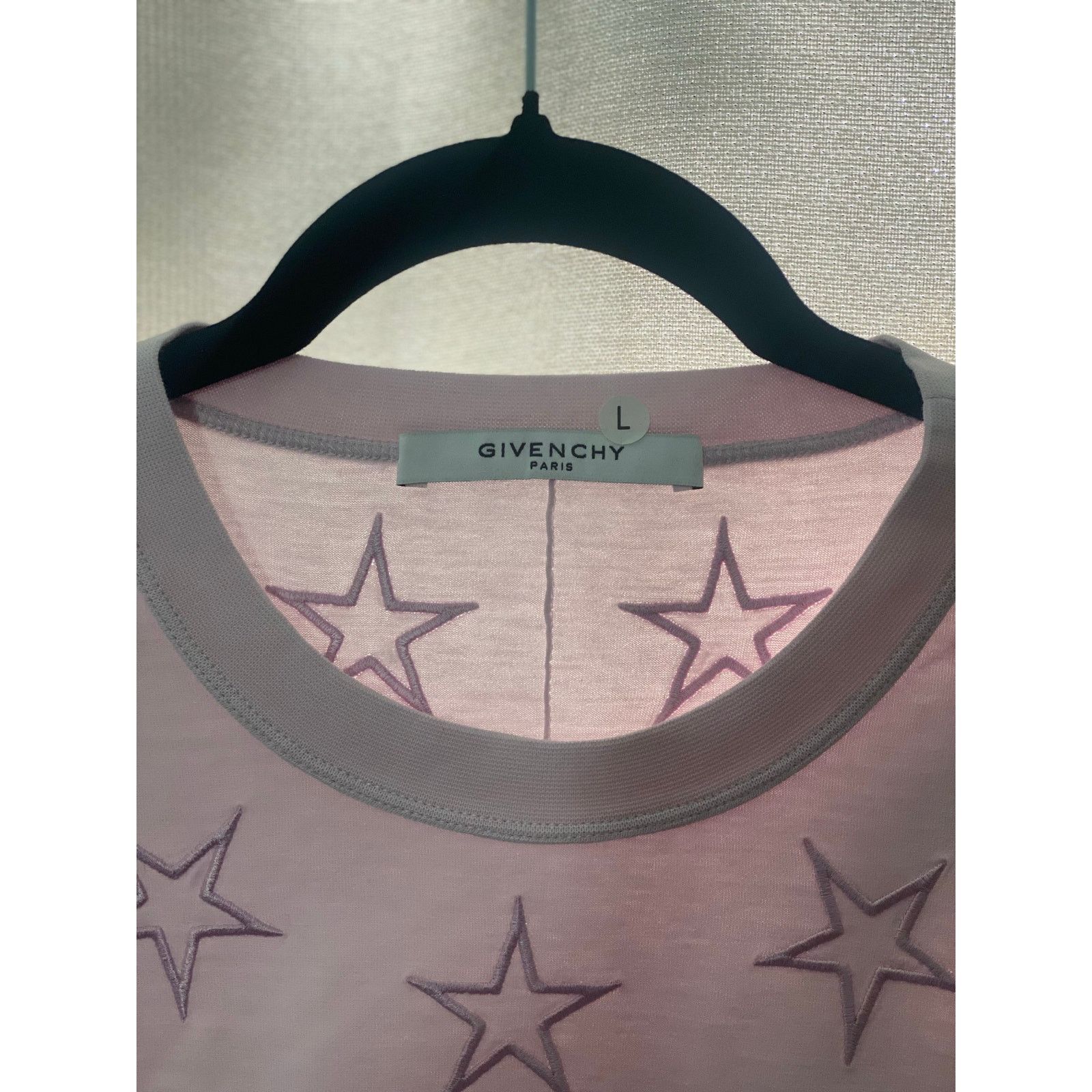 Givenchy Givenchy Star Embroidered Neck Tee m L Size US L / EU 52-54 / 3 - 6 Thumbnail