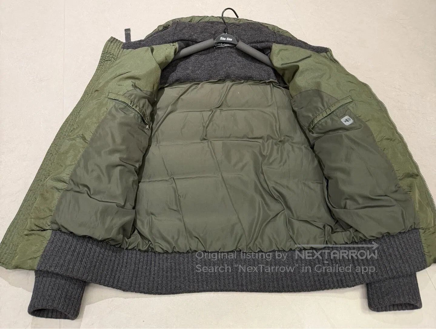 Dolce & Gabbana Dolce & Gabbana Men's Army Green Down Jacket. Size US M / EU 48-50 / 2 - 7 Thumbnail