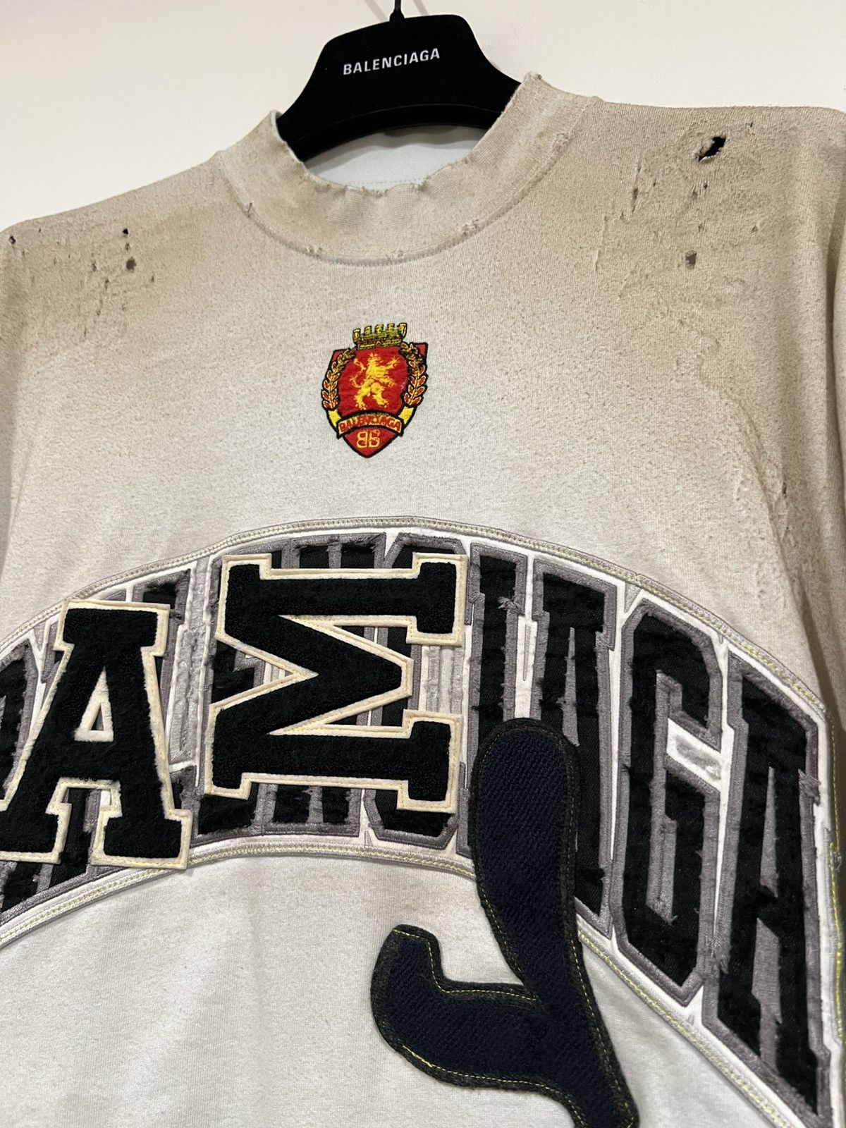 Balenciaga SU23 “Mud Show” Skater Distressed Oversized Tee (1) Size US S / EU 44-46 / 1 - 3 Thumbnail