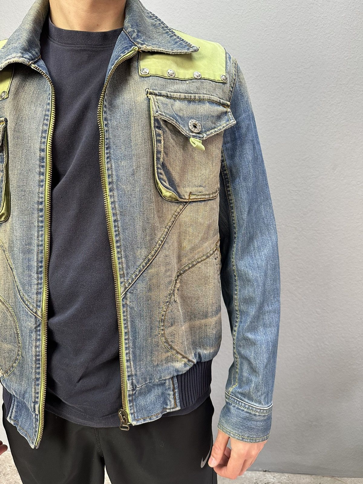 Diesel × Vintage Vintage Diesel Style Distressed Jacket Faded Racing Motor Size US L / EU 52-54 / 3 - 6 Thumbnail