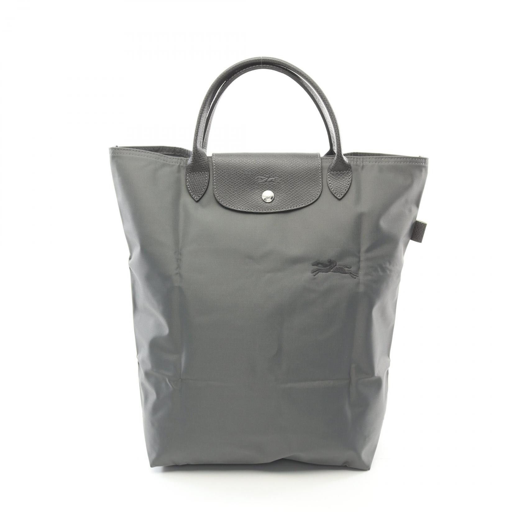 Longchamp Longchamp Le Pliage Green Fabric Leather Tote Bag Leather Tote Bag 10168919P66 in Grey, Women's