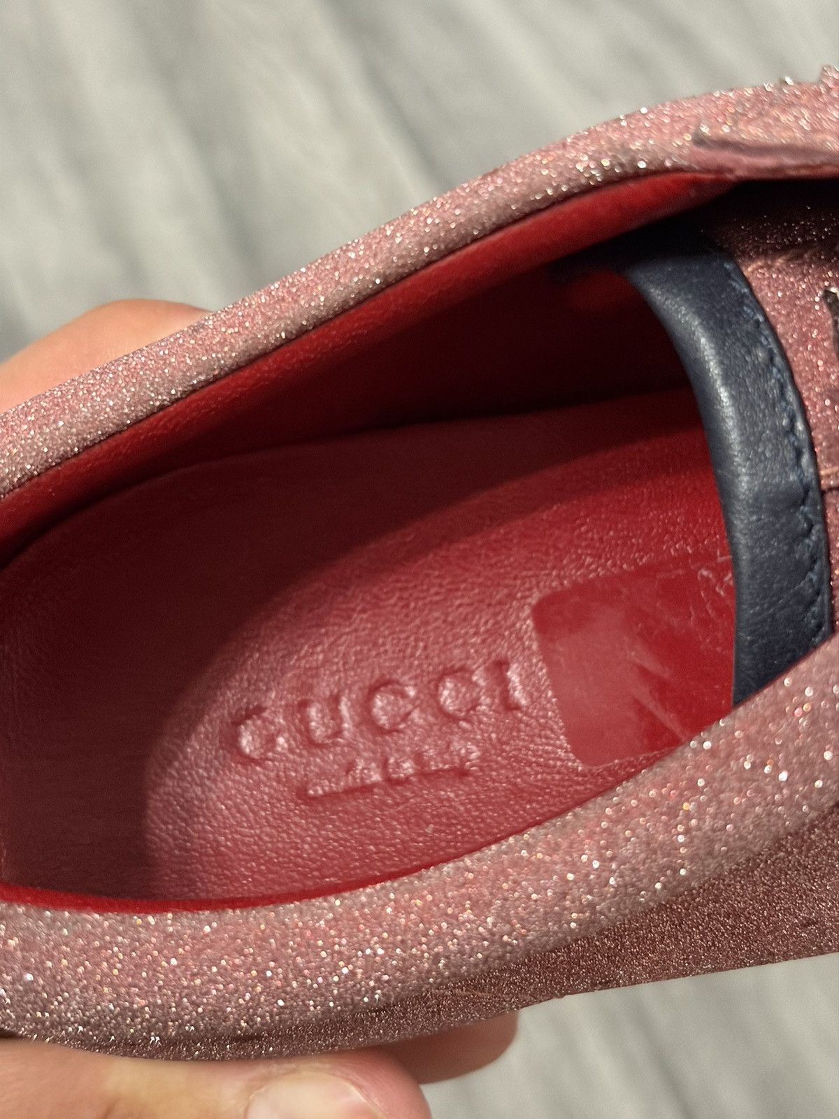 Gucci Gucci Bambi Pink Glitter Low-Top Sneakers Size US 6 / IT 36 - 17 Thumbnail