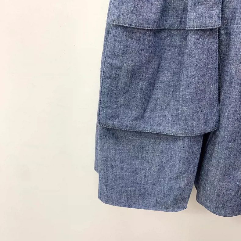 Prada MiuMiu Blue Cotton Sleeveless Denim Dress -2505 Size US 40 / EU 56 - 5 Thumbnail