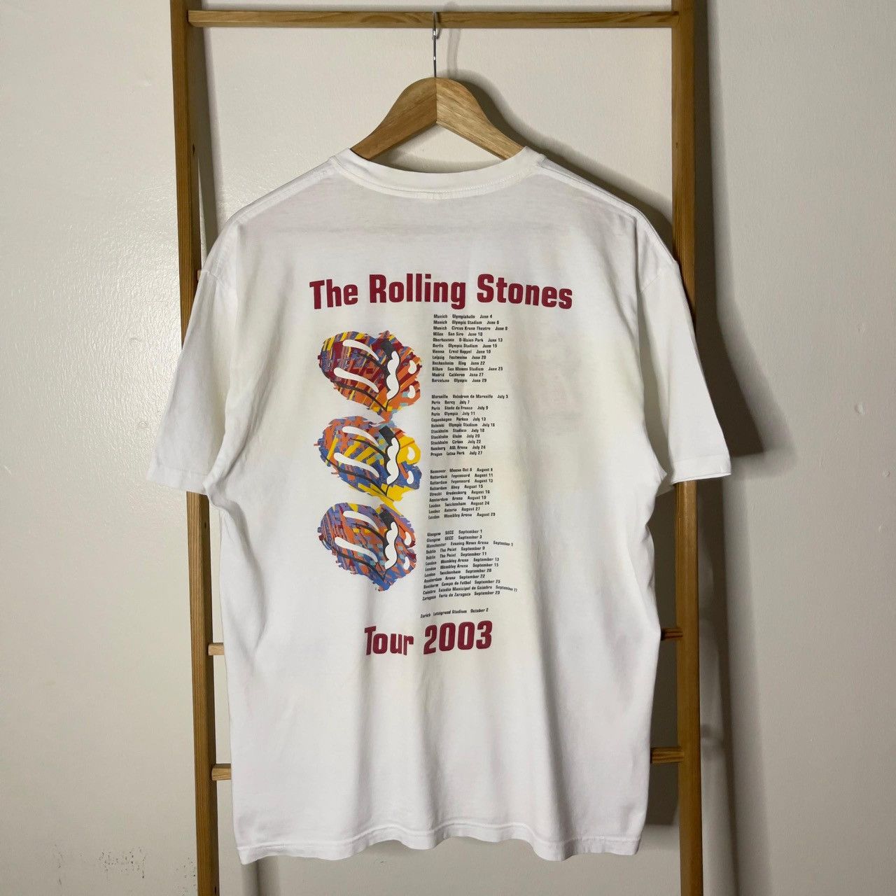 Vintage Vtg Rolling Stone 2003 Europe Tour T-shirt Size US M / EU 48-50 / 2 - 4 Thumbnail