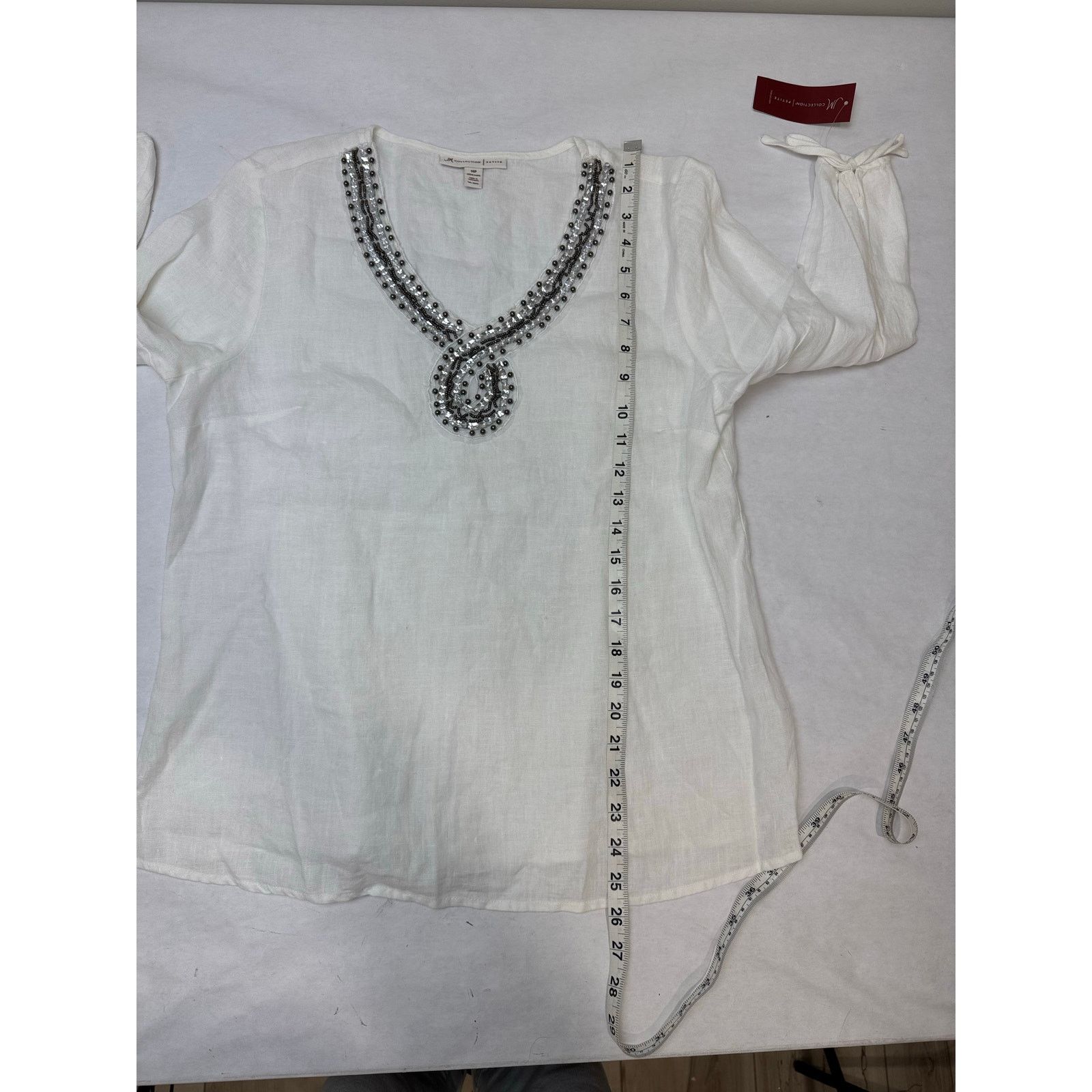 Other NWT JM Collection Petite 100% Linen Tunic Shirt - 14P Size XL / US 12-14 / IT 48-50 - 3 Thumbnail