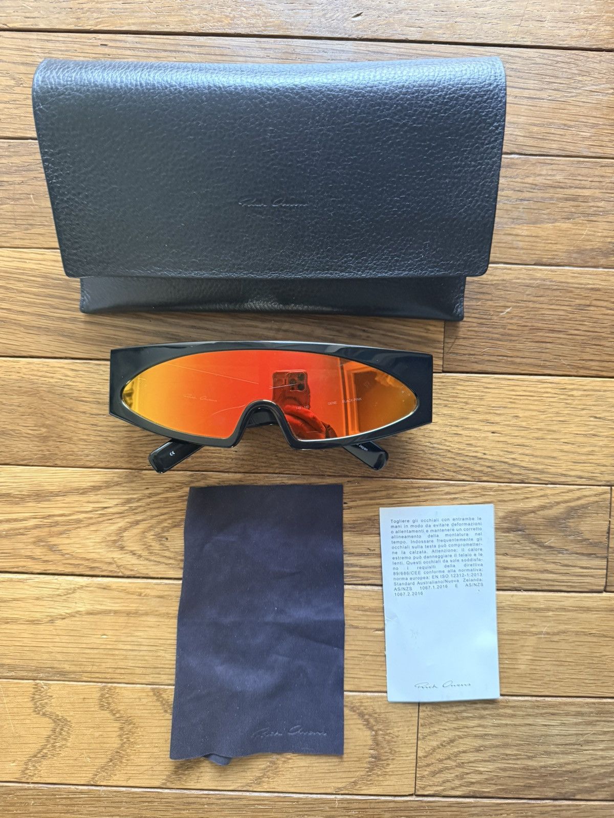 Rick Owens Rick Owens Gene Sunglasses Black Pink Color Size ONE SIZE - 1 Thumbnail