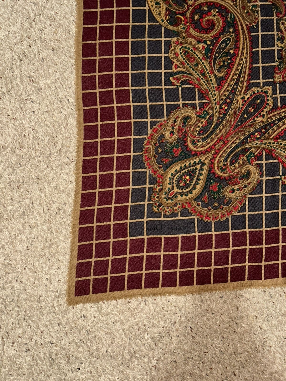 Dior Christian Dior Vintage Paisley Patterned 52x52” Scarf Size ONE SIZE - 11 Thumbnail