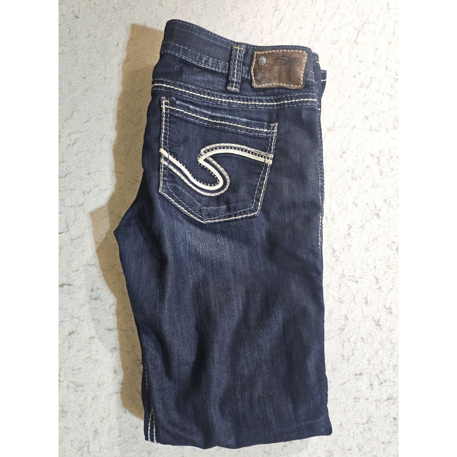 Silver Jeans Co. Silver Jeans Frances Jeans Women W31xL31 Dark Wash Bootcut Mid Stretch Size 24" / US 00 / IT 34 - 2 Thumbnail