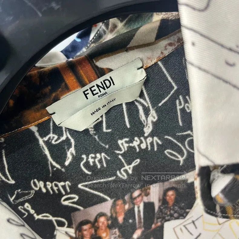 Fendi FENDI Silk Logo Artist Shirt Jacket. Size US XL / EU 56 / 4 - 3 Thumbnail