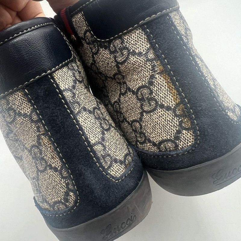 Gucci Gucci Logo High-Top Casual Sneakers in Brown and Black Size US 5.5 / EU 38 - 8 Thumbnail