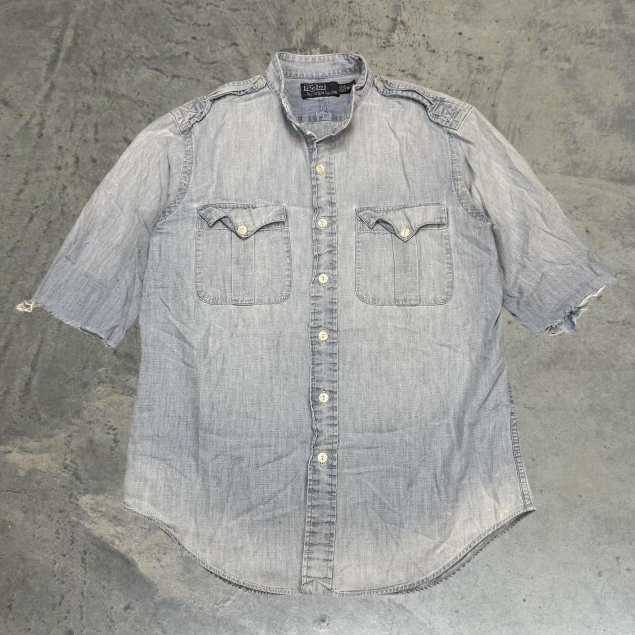Polo Ralph Lauren × Vintage Vintage 90s Polo by Ralph Lauren Denim Button Up Shirt Size US M / EU 48-50 / 2 - 1 Thumbnail