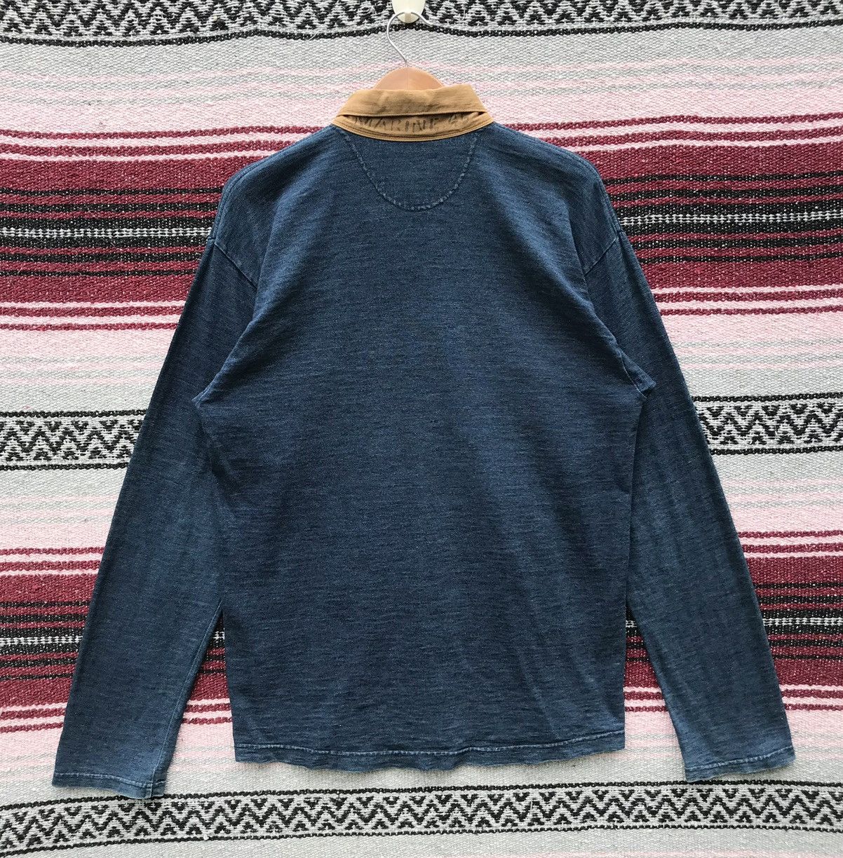 45rpm 45Rpm Marine 45 indigo blue Polo Tee Japanese Brand Size US S / EU 44-46 / 1 - 2 Thumbnail