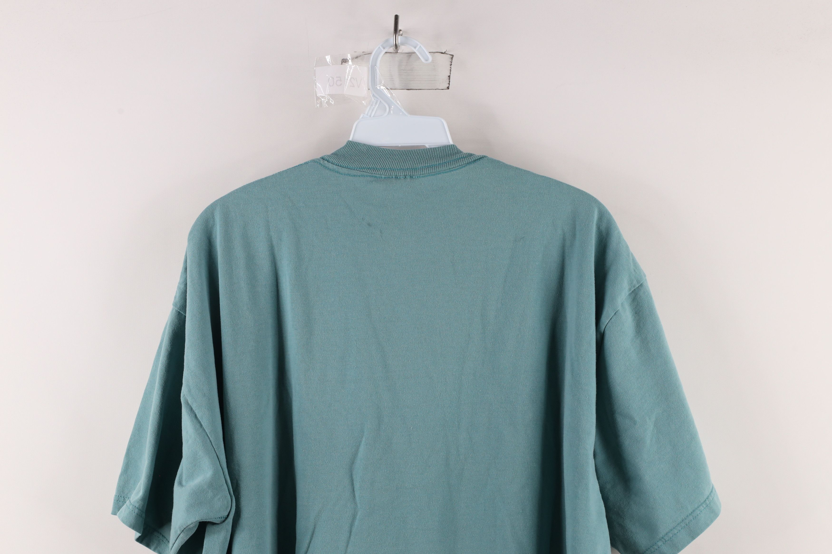 Vintage Vintage 90s Streetwear Blank Short Sleeve T-Shirt Teal Size US XL / EU 56 / 4 - 12 Thumbnail