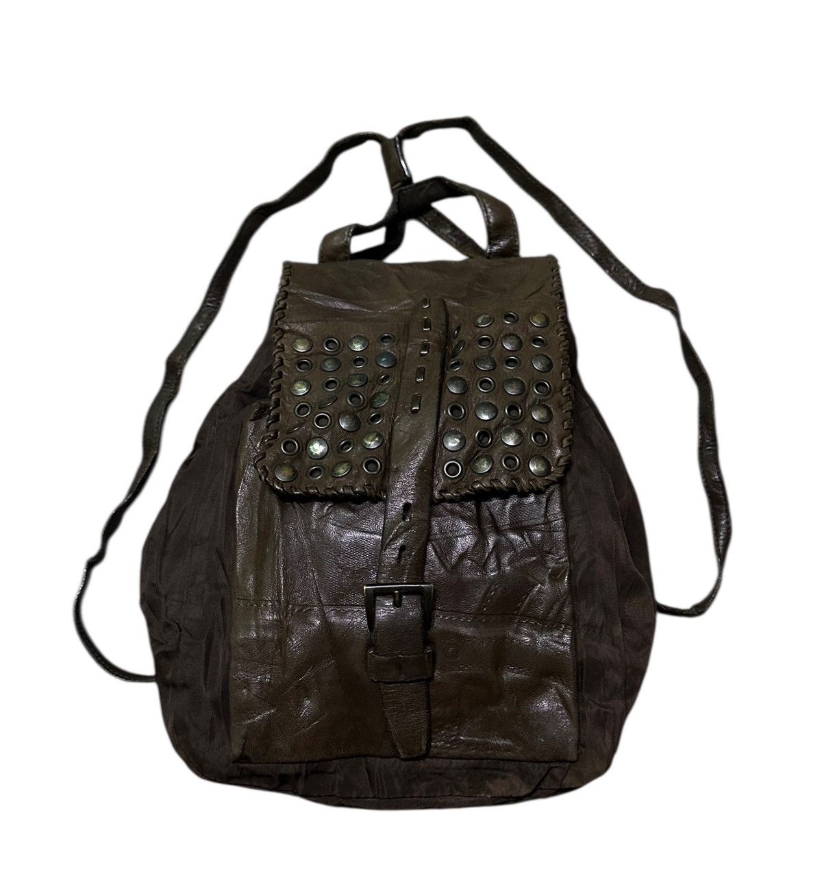 Prada Vintage Prada drawstring backpack nylon leather Size ONE SIZE - 7 Thumbnail