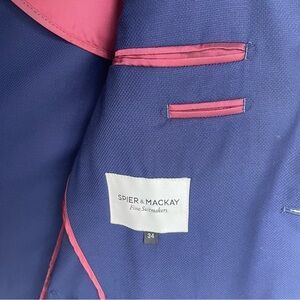 Spier & Mackay Spier & Mackay Bright Blue Hopsack Wool Sportcoat Size 34R - 3 Thumbnail