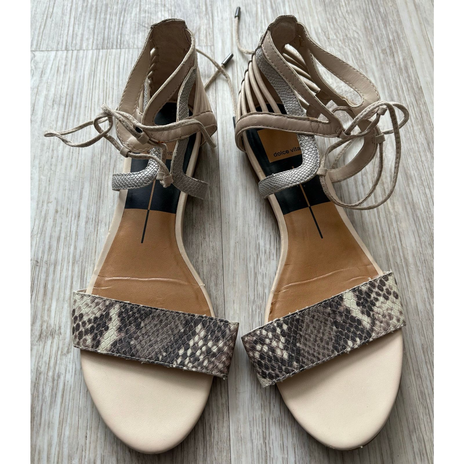Dolce Vita Dolce Vita | Women’s Faux Snakeskin Gladiator Sandals | 8.5 Size US 8.5 / IT 38.5 - 1 Thumbnail