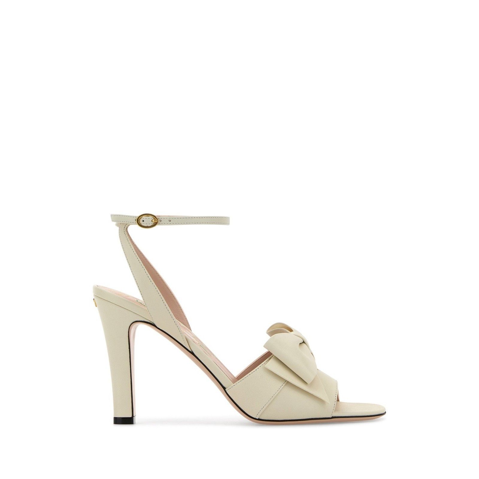 VALENTINO GARAVANI Bowow Cream Beige 95mm Heel Sandals New (