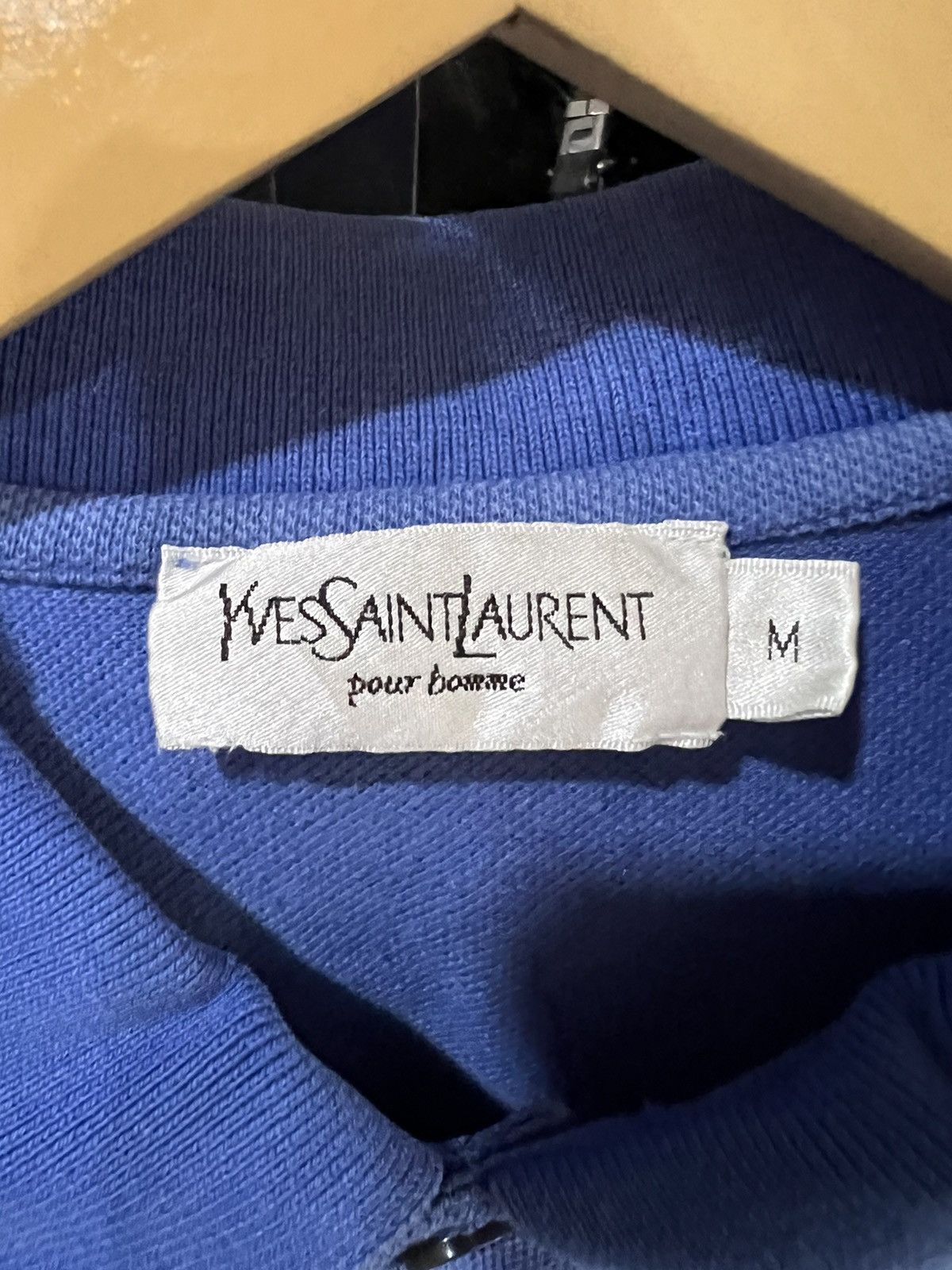 Yves Saint Laurent 🔥Vintage Yves Saint Laurent Pour Homme Polo Size US M / EU 48-50 / 2 - 12 Thumbnail