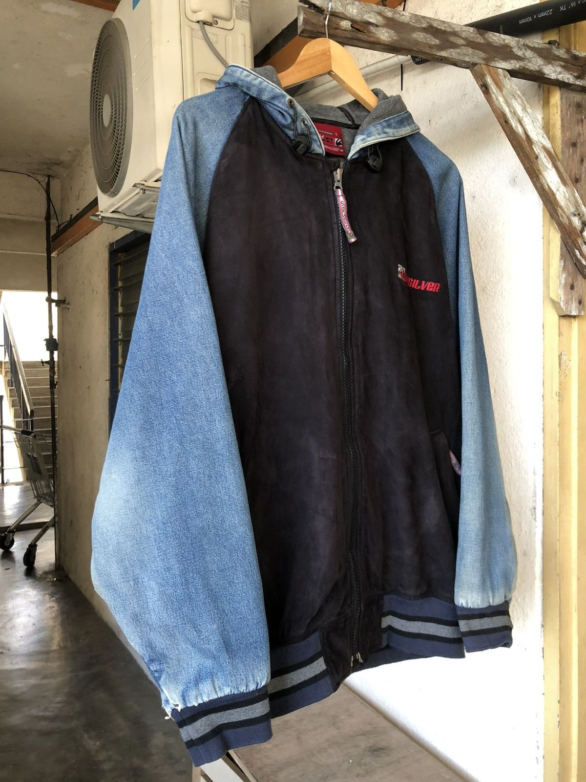 Quiksilver Vintage 90s Quiksilver 70 Denim Distressed Hoodie Jacket Size US XXL / EU 58 / 5 - 8 Thumbnail