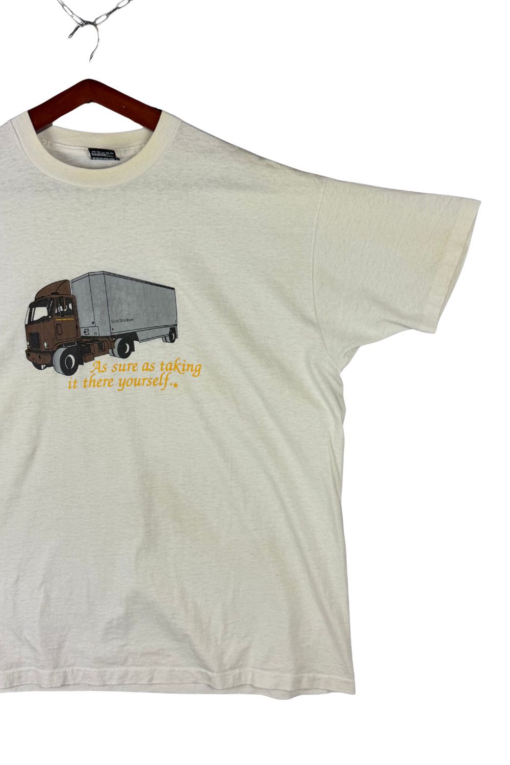 Fruit Of The Loom UPS Promo Tee - “As sure as taking it there yourself” FOTL Size US XXL / EU 58 / 5 - 7 Thumbnail