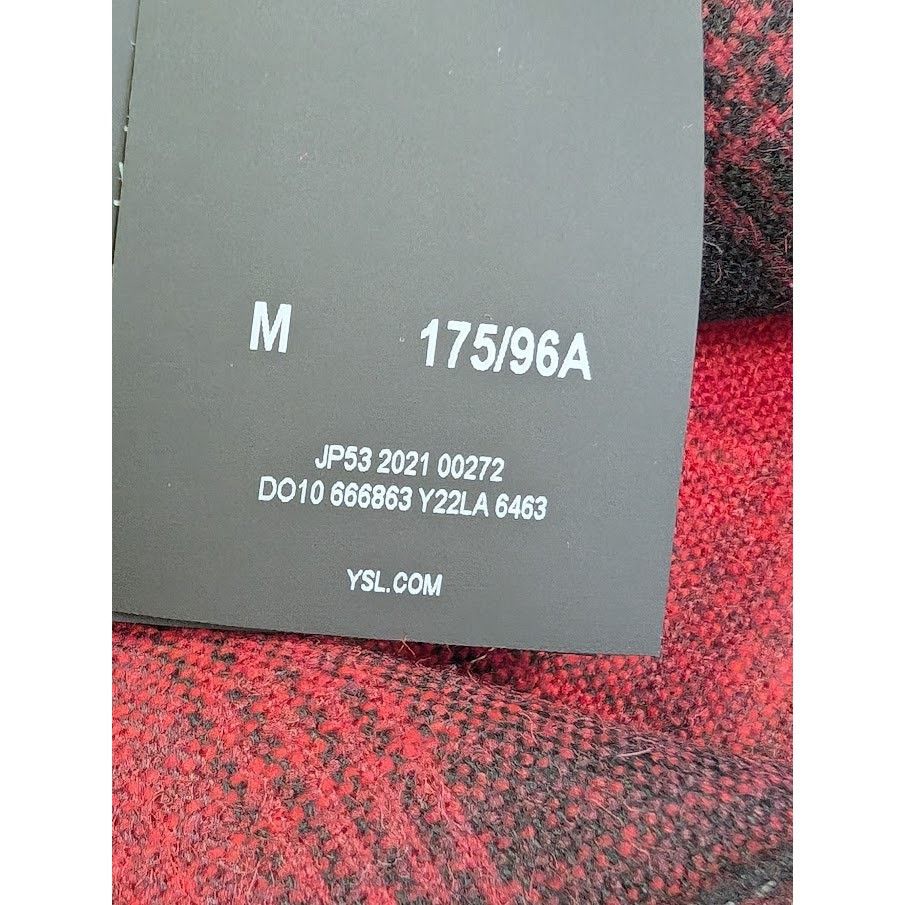 Saint Laurent Paris o1rshd1 Checked Button Up Shirt in Red/Black Size US M / EU 48-50 / 2 - 16 Thumbnail