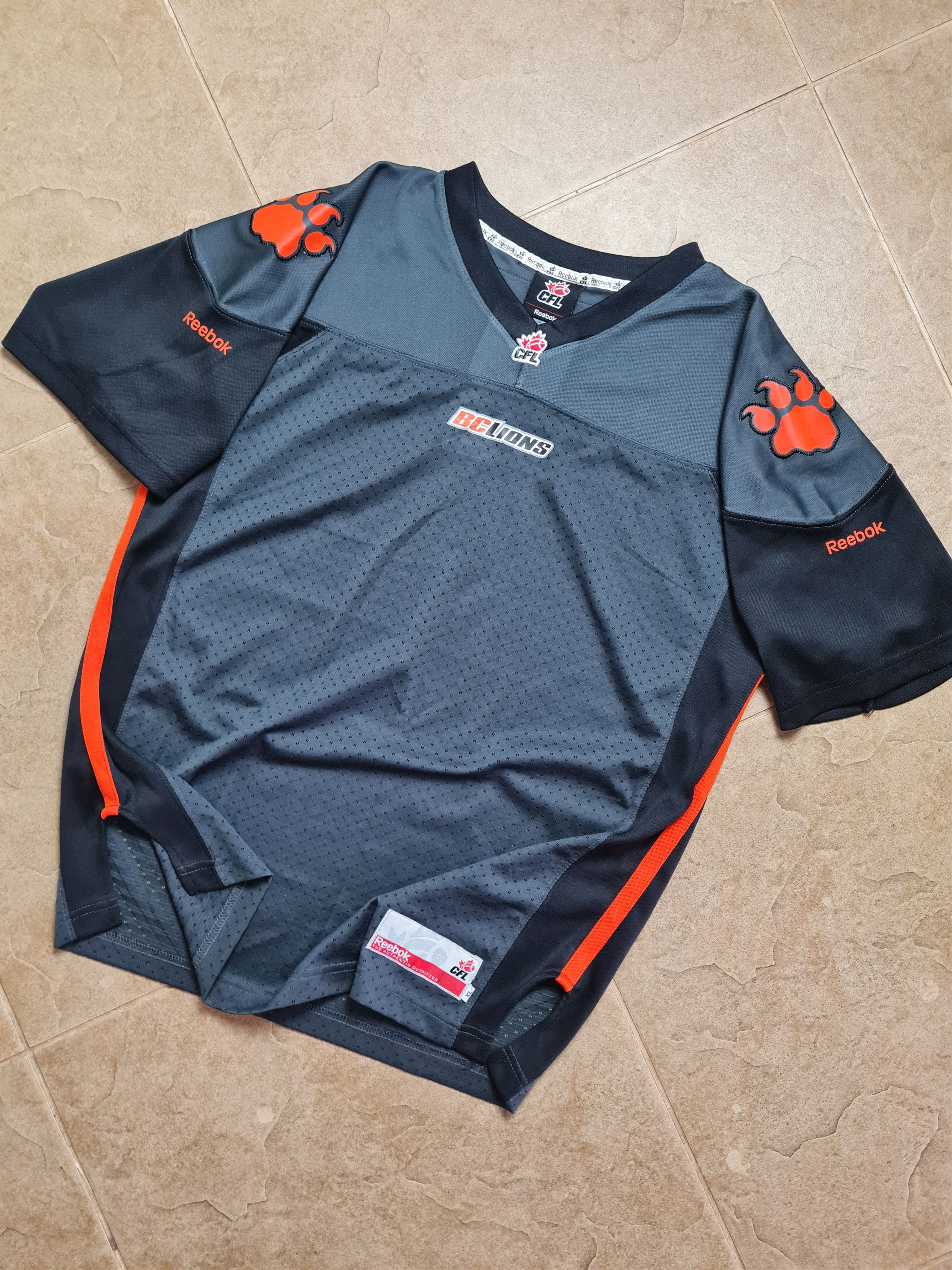 Reebok Jersey 2013 Reebok BC Lions CFL Football Mens Black Gray Size US M / EU 48-50 / 2 - 2 Thumbnail