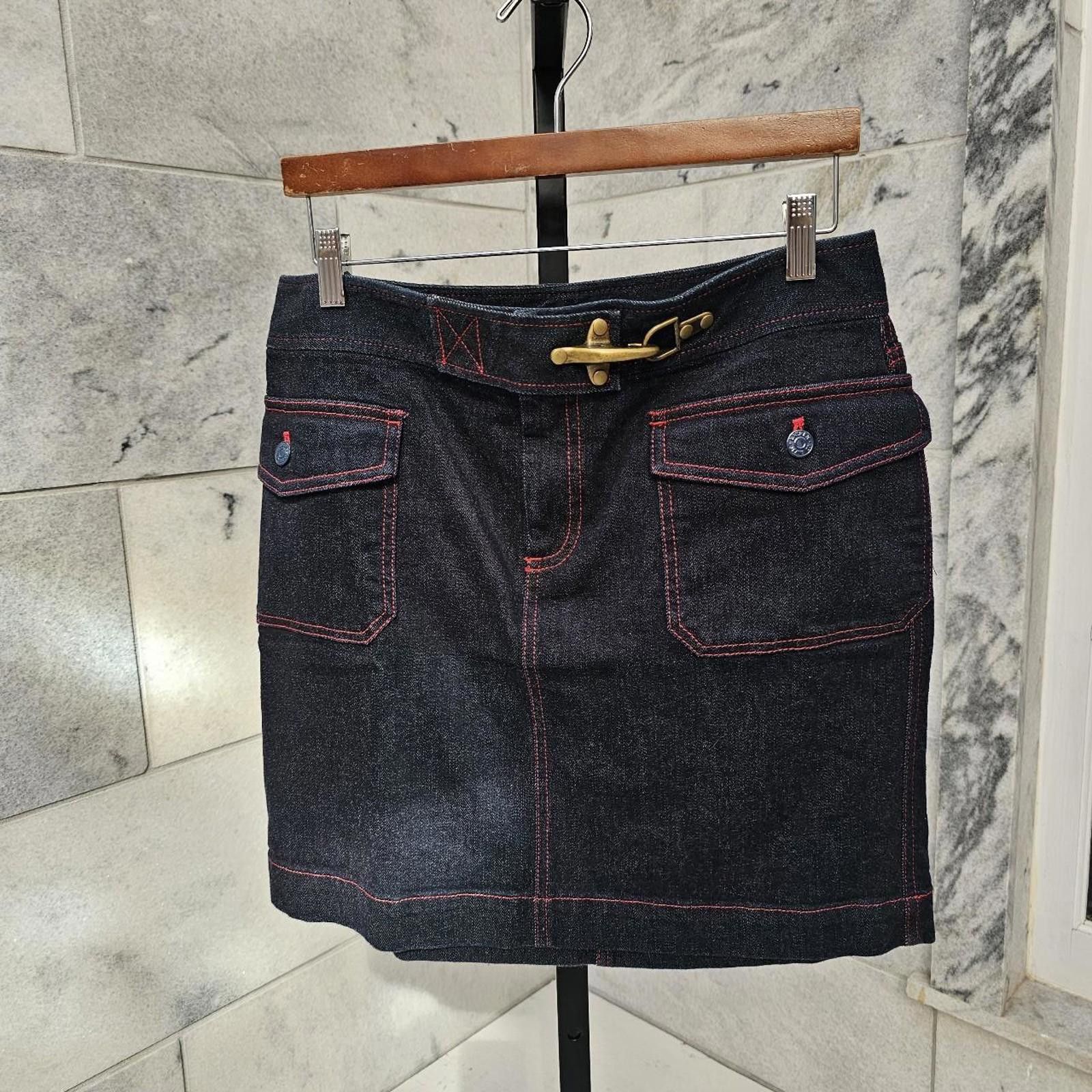 Lauren Ralph Lauren Ralph Lauren Women's Red and Navy Denim Skirt Size 30" / US 8 / IT 44 - 6 Thumbnail