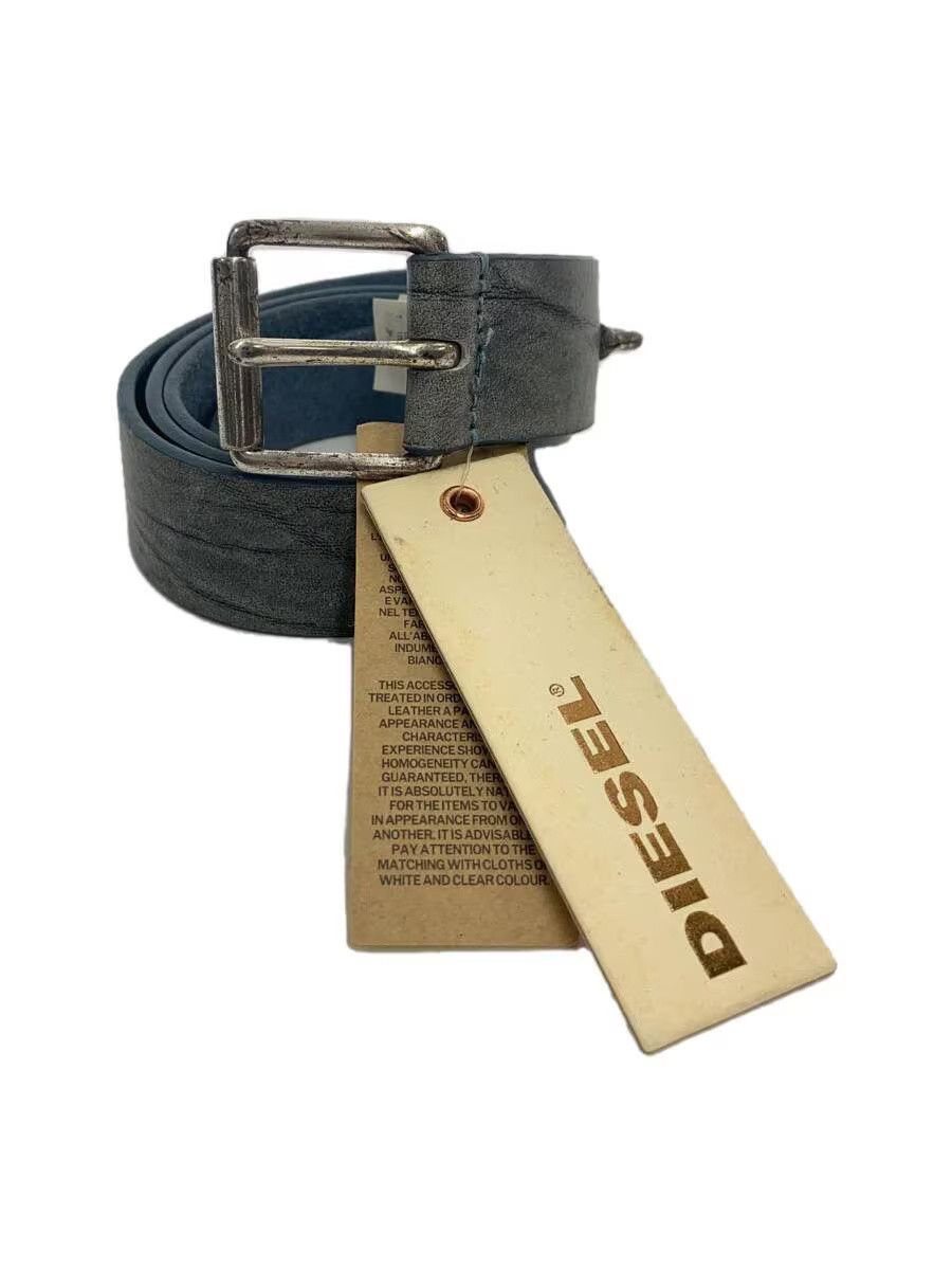 Diesel Diesel Barasco Leather Denim Belt Blue Size ONE SIZE - 1 Thumbnail