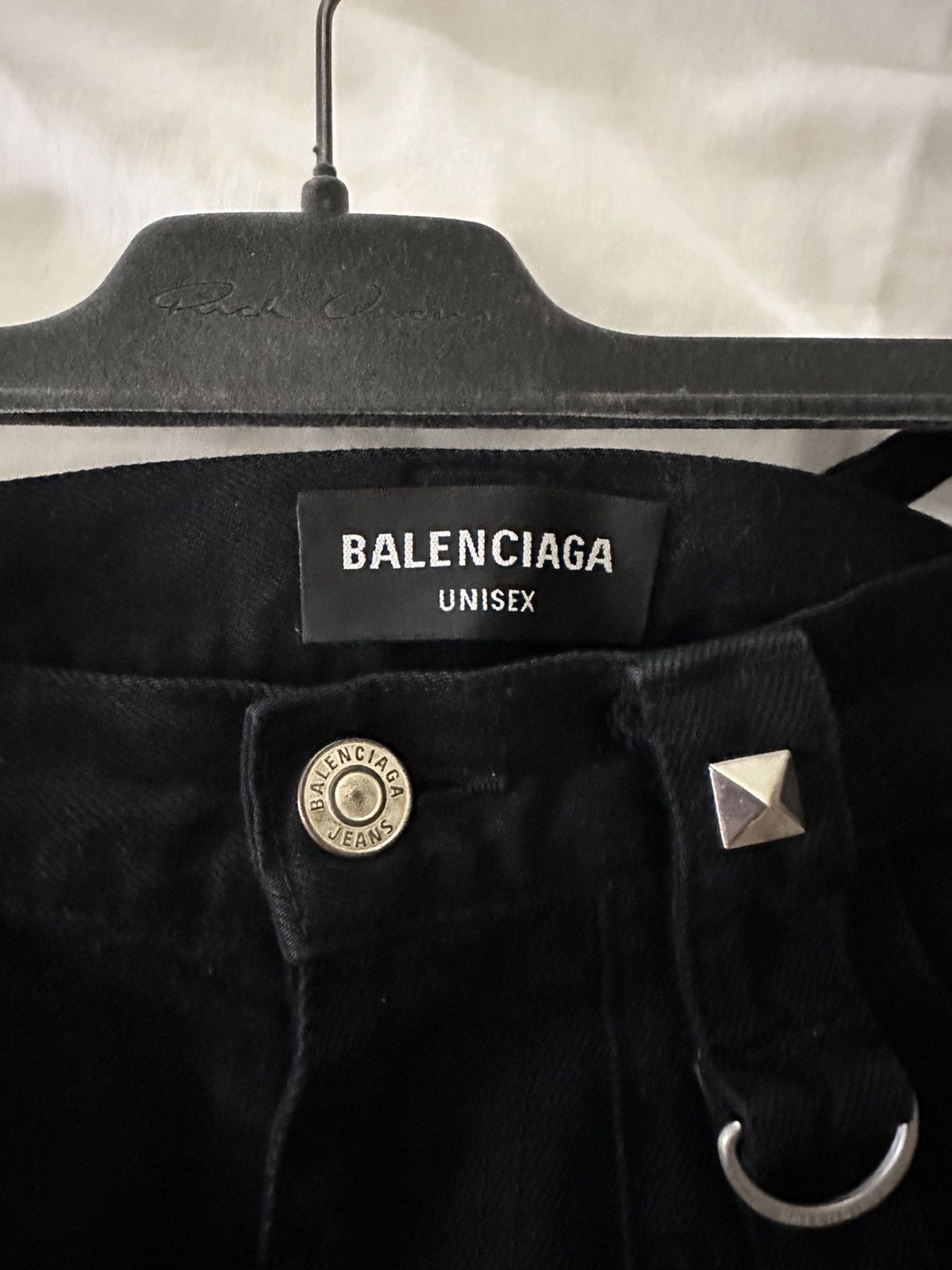 Balenciaga Balenciaga Black Raver Denim Size US 29 - 4 Thumbnail