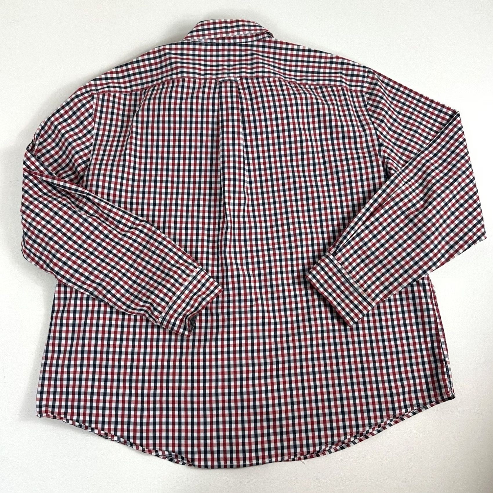 Vintage Mix & NY Button-Down Gingham Plaid Long Sleeve Shirt Mens 2XL Red Casual Stretch Size US XXL / EU 58 / 5 - 2 Thumbnail