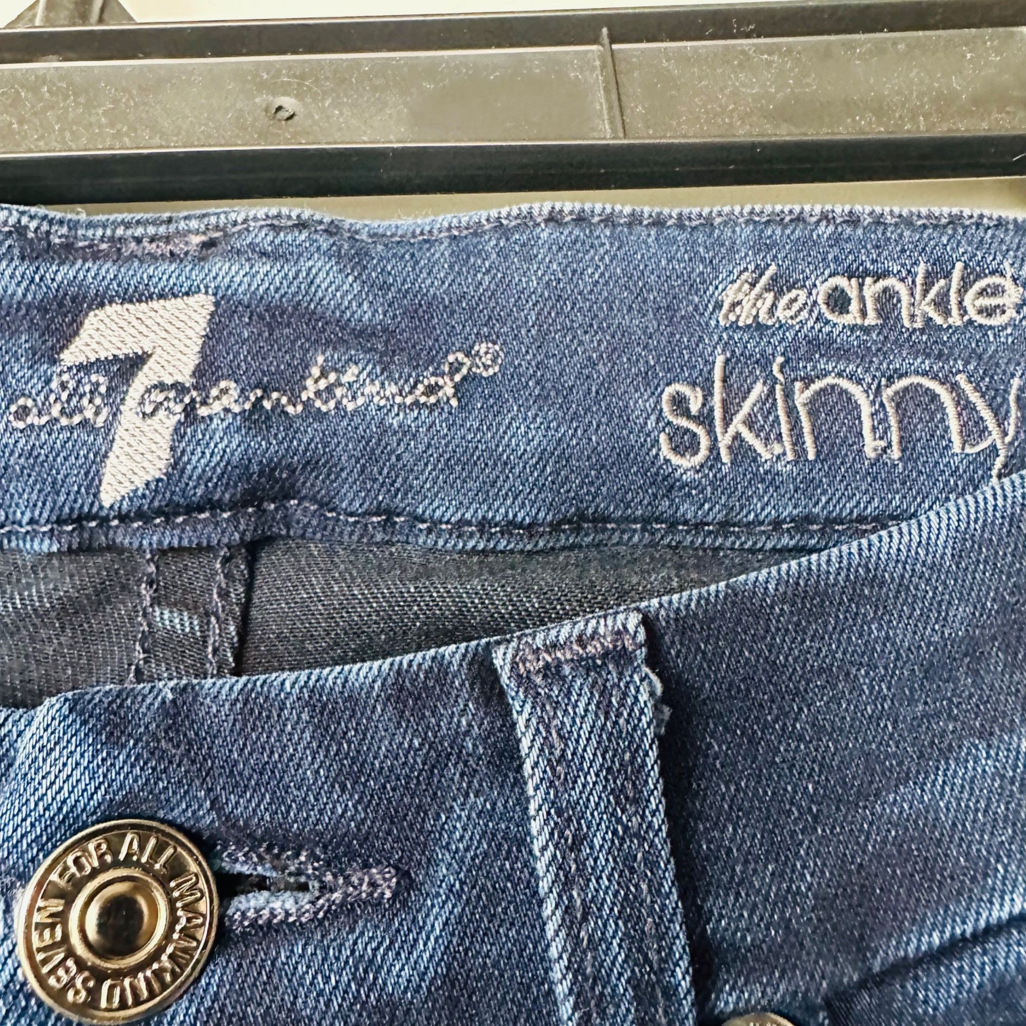 7 For All Mankind ⭐7 For All Mankind The Ankle Skinny Jeans Womens Sz 27 Dark Size 28" / US 6 / IT 42 - 6 Thumbnail