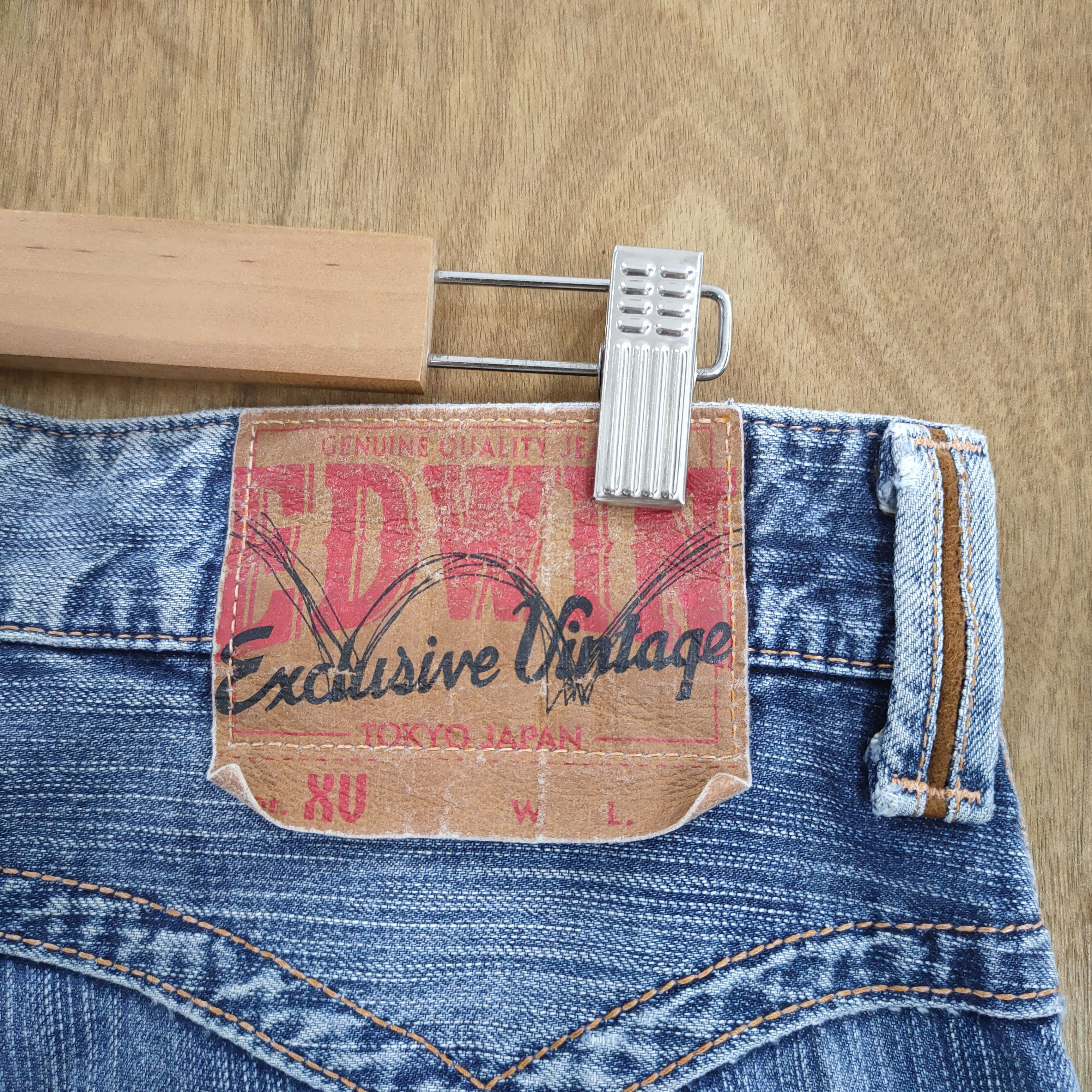Edwin VINTAGE EDWIN FADED DISTRESSED RIPPED JEAN PANTS Size US 34 / EU 50 - 10 Thumbnail