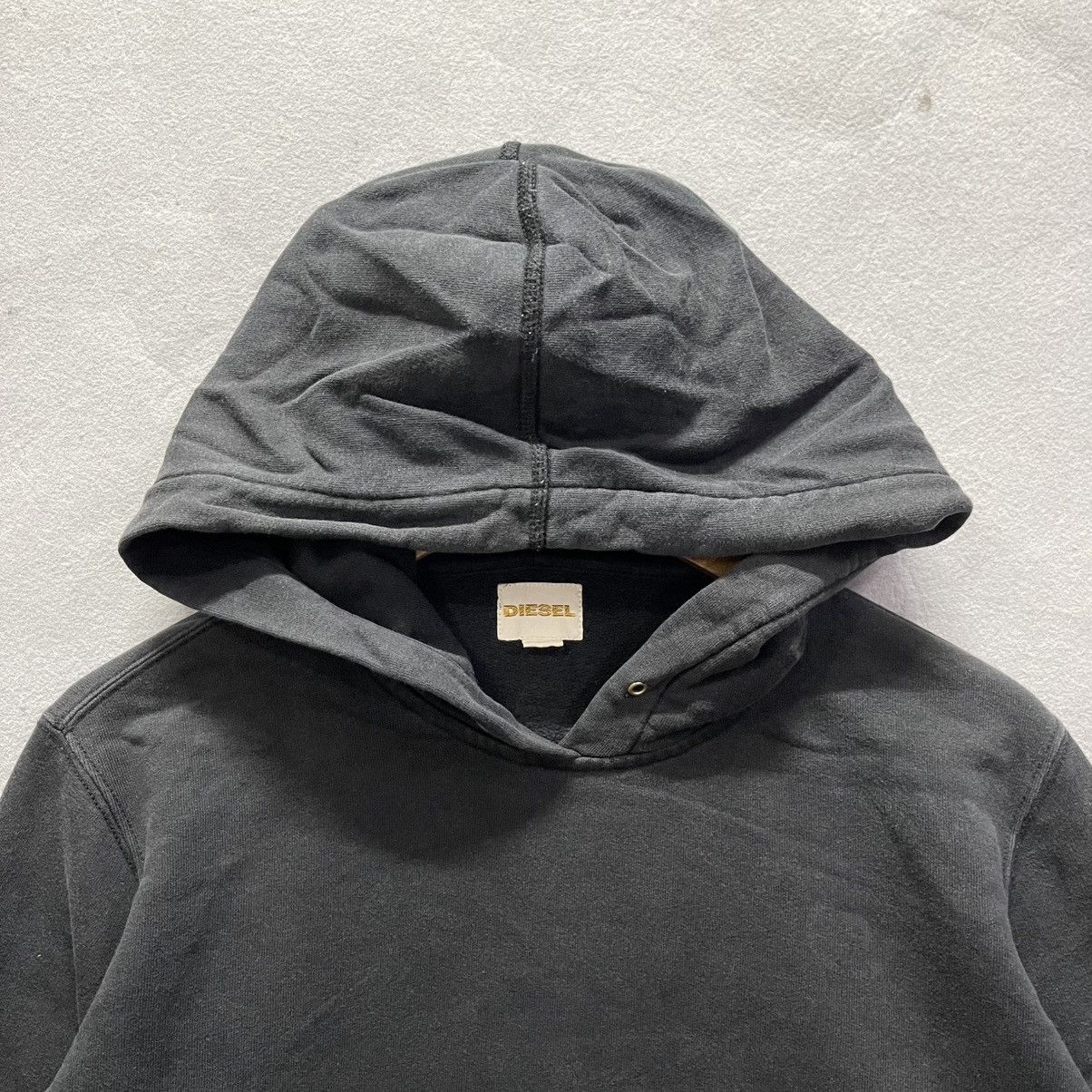Diesel Vintage Diesel Hoodie – Black Minimalist Raised Back Print Size US M / EU 48-50 / 2 - 2 Thumbnail