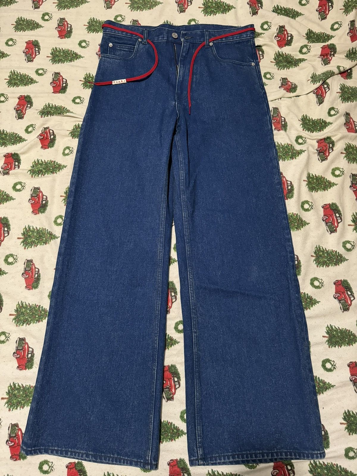 Marni Marni Logo Patch Wide Leg Jeans Size US 32 / EU 48 - 1 Thumbnail