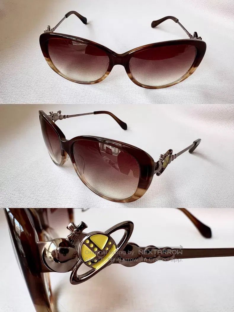 Vivienne Westwood Vivienne Westwood Tea-colored gradient Saturn sunglasses Size ONE SIZE - 1 Thumbnail