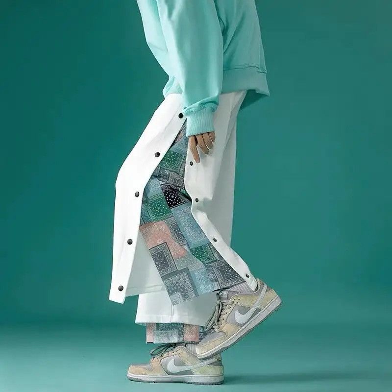 Japanese Brand × Other Hip Hop Harajuku Straight Pants Men Patchwork Trousers Size US 32 / EU 48 - 1 Thumbnail