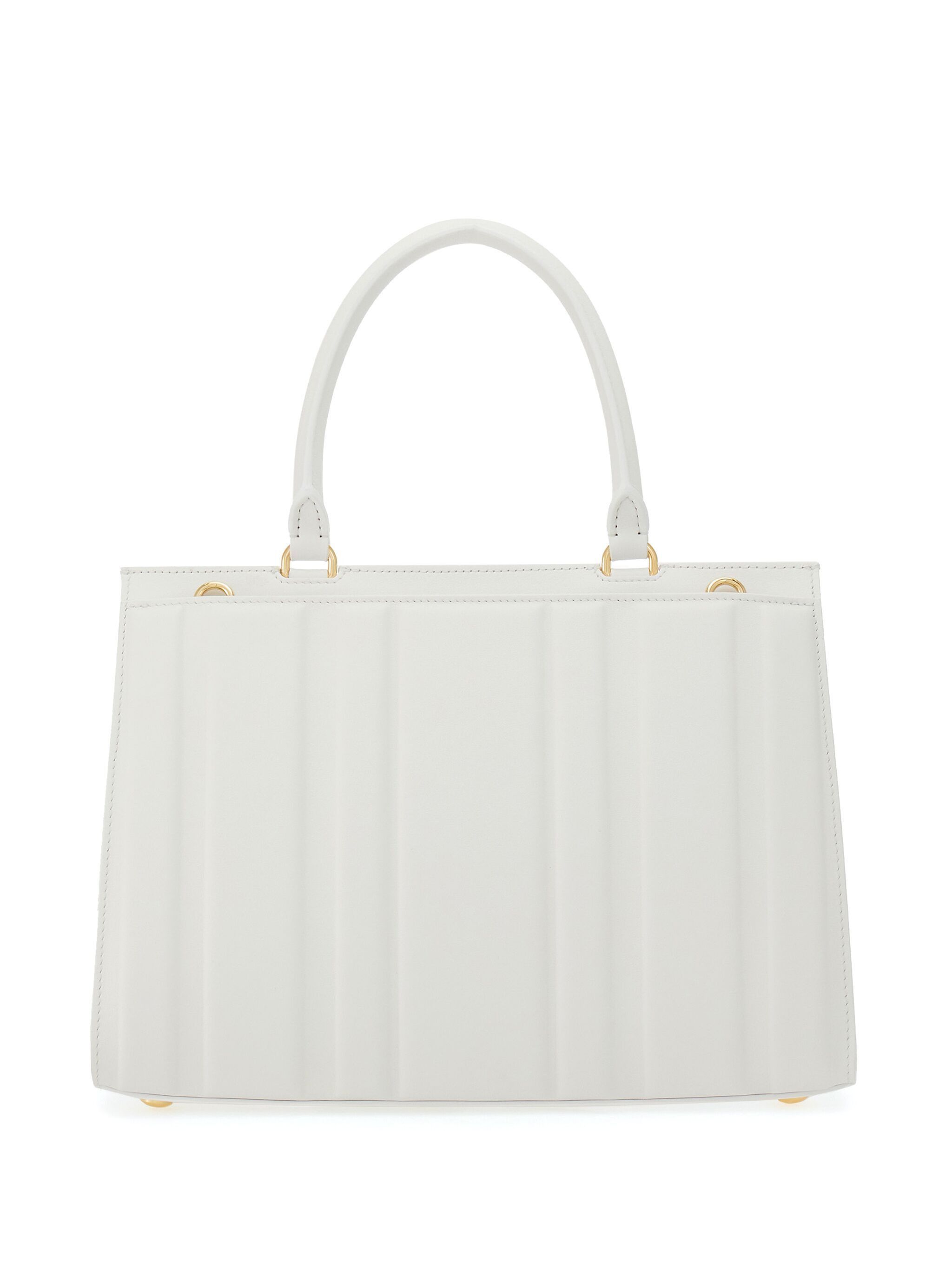 Salvatore Ferragamo o1s1rm0924 Size: OS / Embosse Shoulder Bag in Optic White Size ONE SIZE - 4 Thumbnail