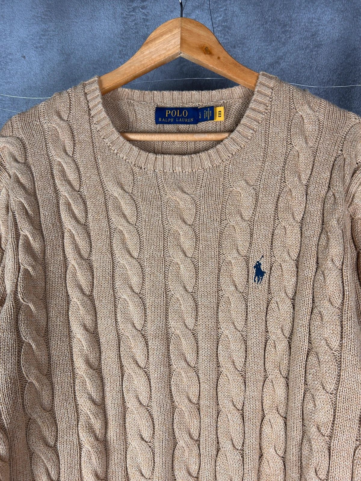 Designer × Polo Ralph Lauren Polo Ralph Lauren beige knitwearold money mini logo pony Size US L / EU 52-54 / 3 - 3 Thumbnail