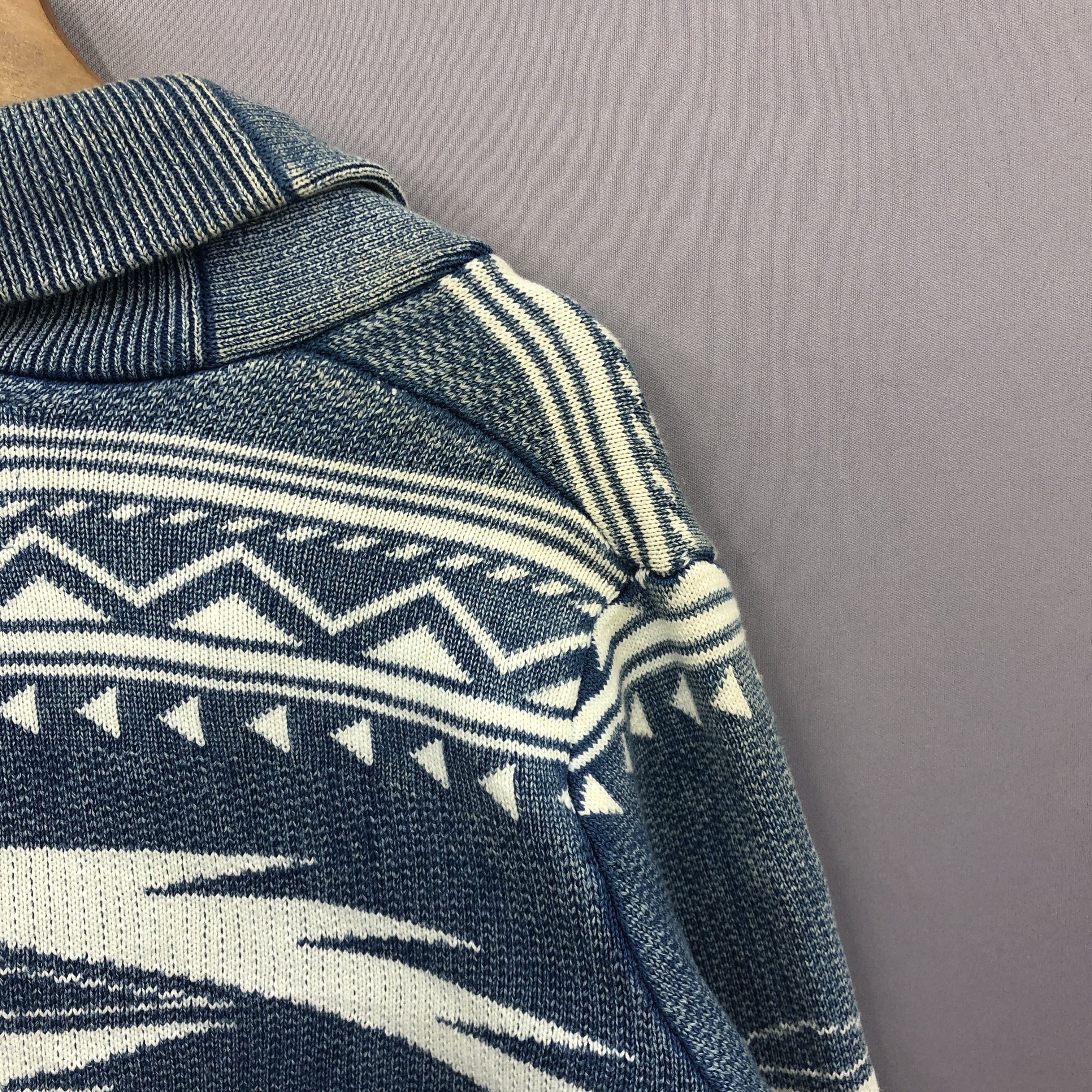 Japanese Brand Aztec Navajo Pattern Cardigan Knit Sweater Sweatshirt Size US M / EU 48-50 / 2 - 12 Thumbnail