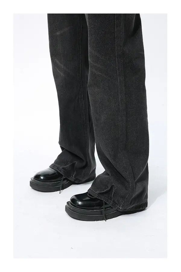Japanese Brand Nozomi x Sara Vintage Black Loose Washed Bootcut Jeans Size US 32 / EU 48 - 6 Thumbnail