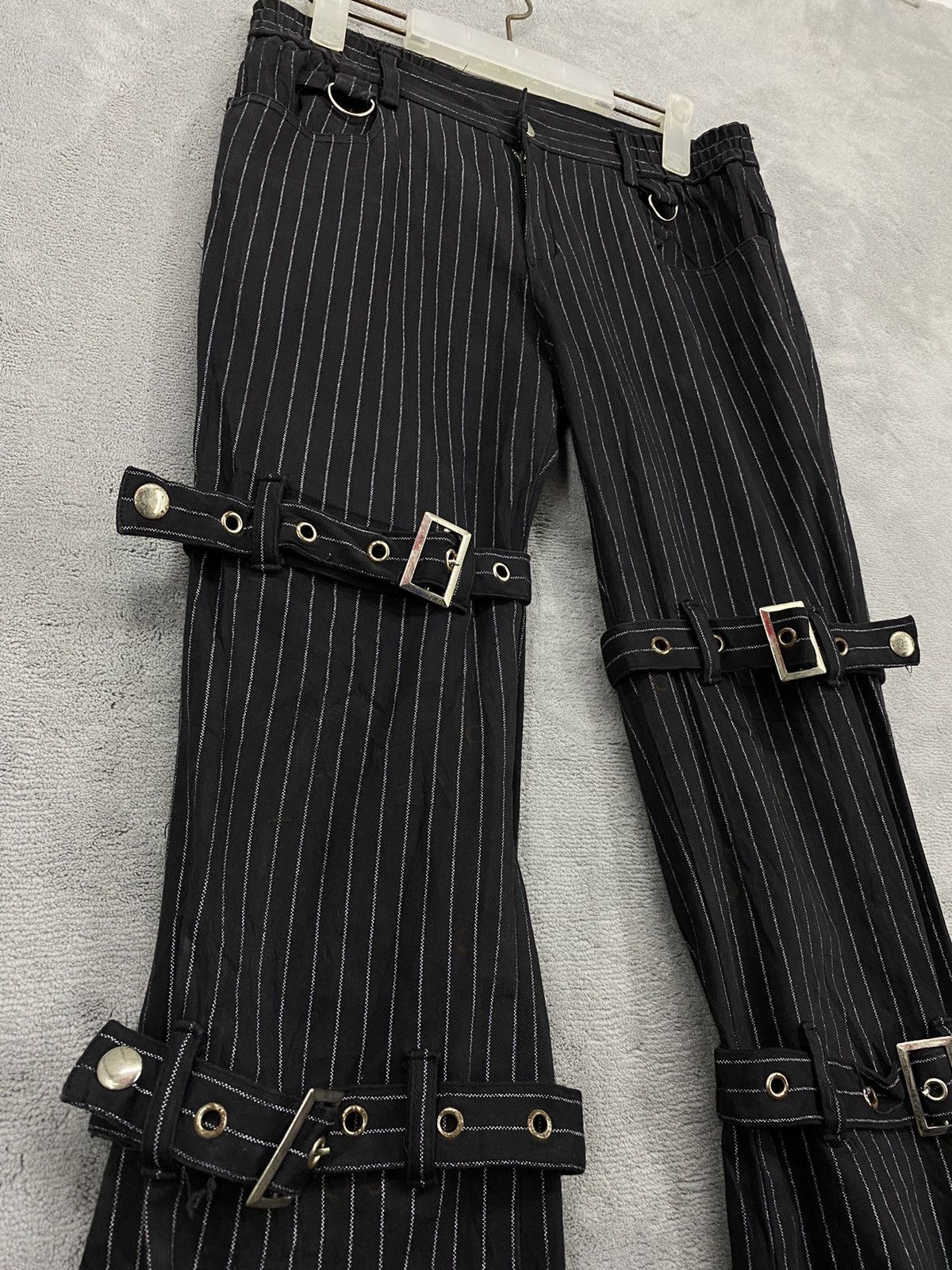 Japanese Brand Drug Honey Punk Pants Distressed Bondage Flared Size US 30 / EU 46 - 6 Thumbnail
