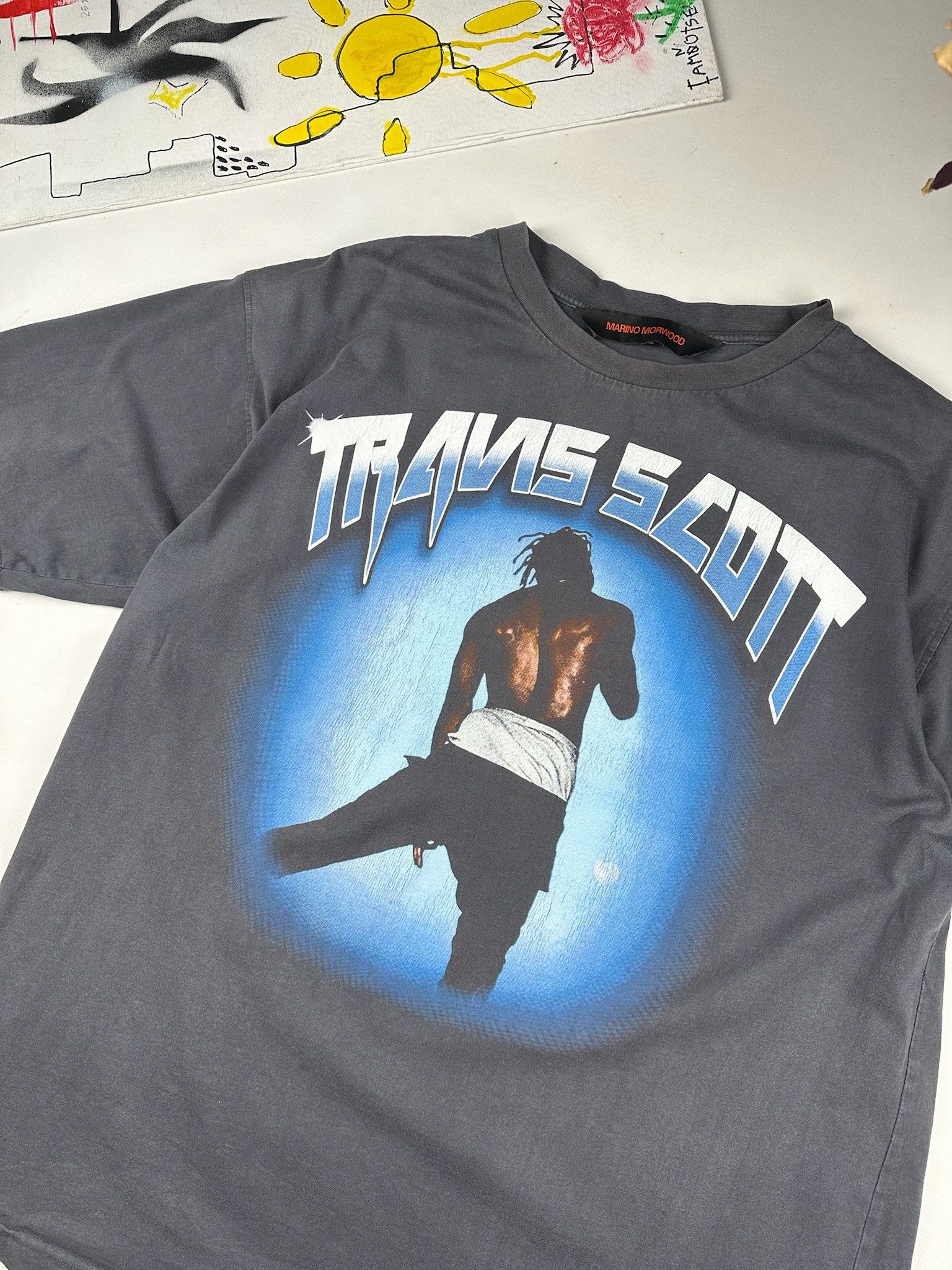 Marino Morwood 2019 Marino Morwood Travis Scott DBR Rap Tee Shirt Size US XXL / EU 58 / 5 - 6 Thumbnail