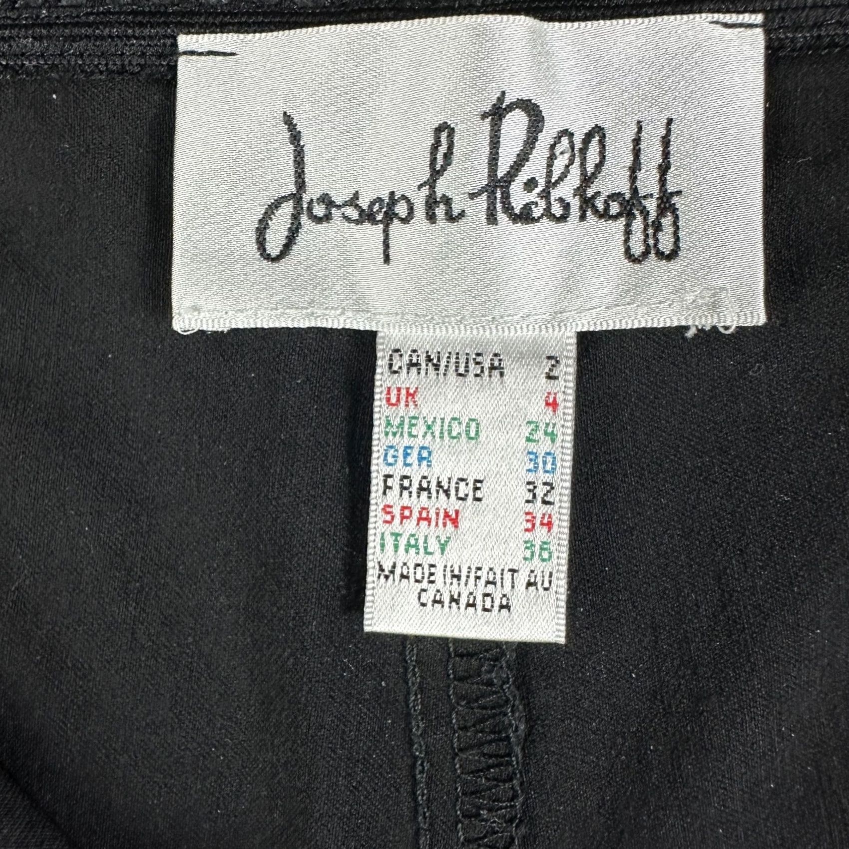 Joseph Ribkoff Joseph Ribkoff Pants Womens 2 Black Stretch Flat Front Straight Ankle Size 26" / US 2 / IT 38 - 3 Thumbnail