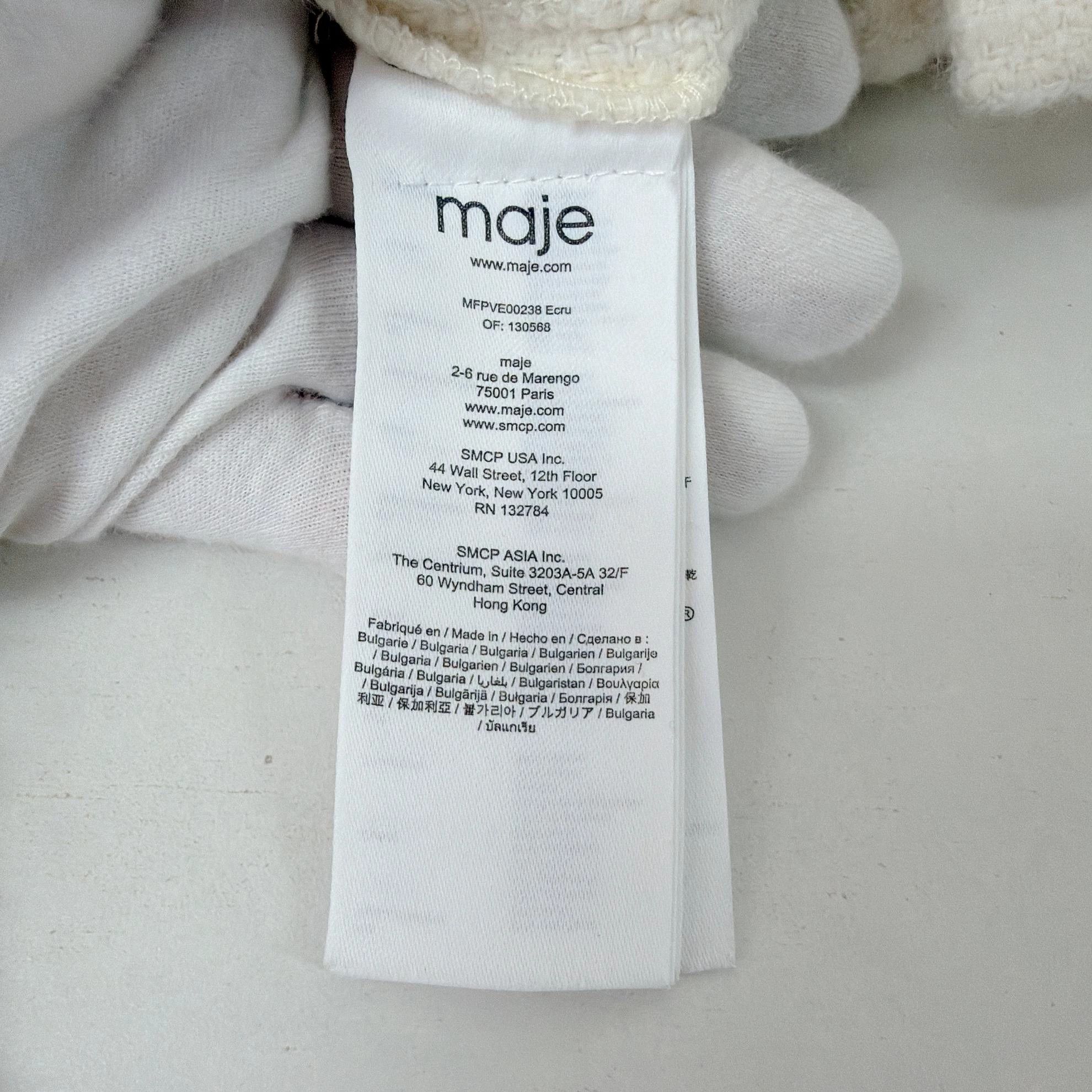 Maje Maje White Cardigan 36 8594 Size S / US 4 / IT 40 - 8 Thumbnail