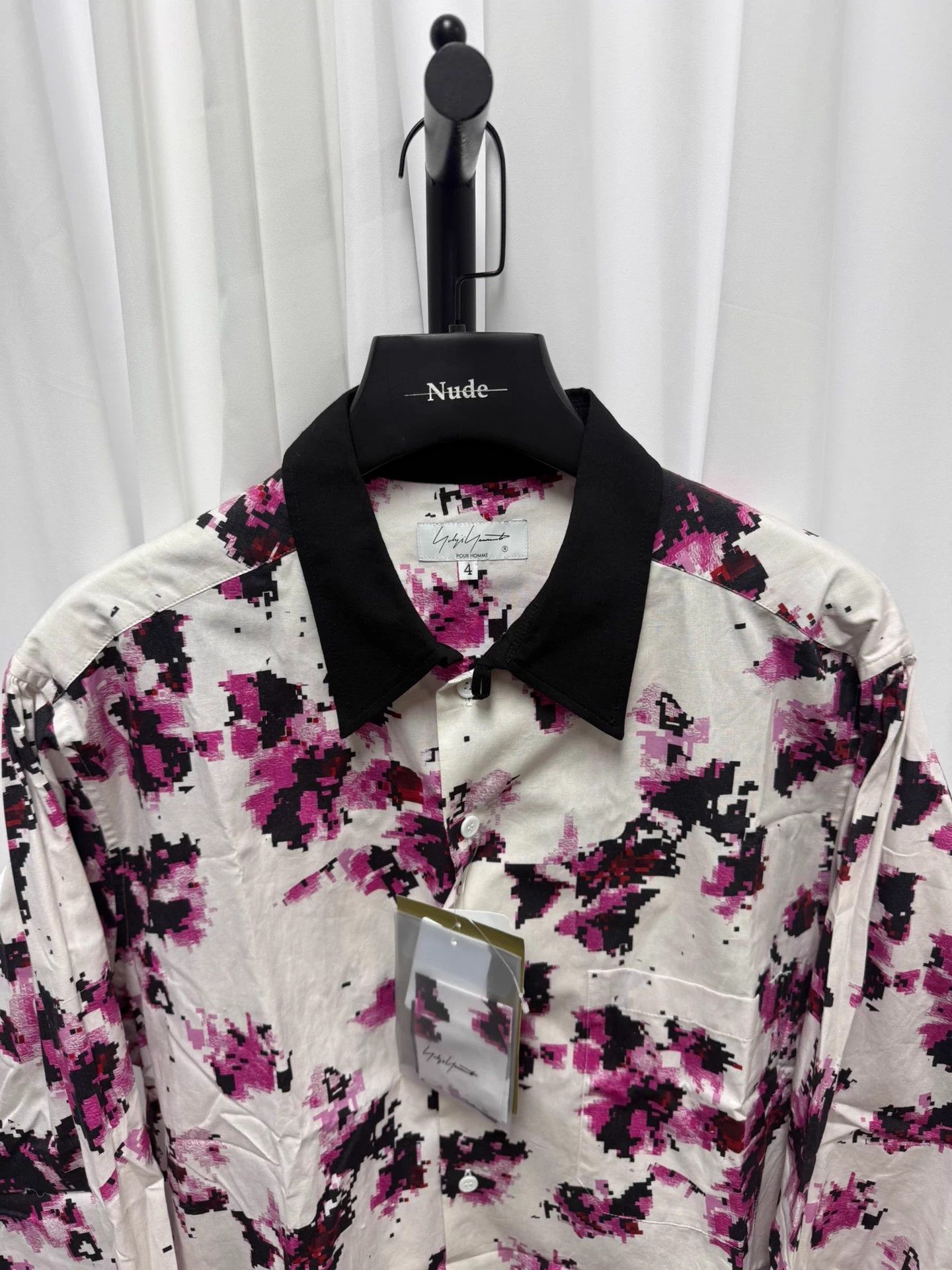 Yohji Yamamoto Yohji Yamamoto Pour Homme Mosaic Flower Relaxed Shirt Size US XL / EU 56 / 4 - 4 Thumbnail