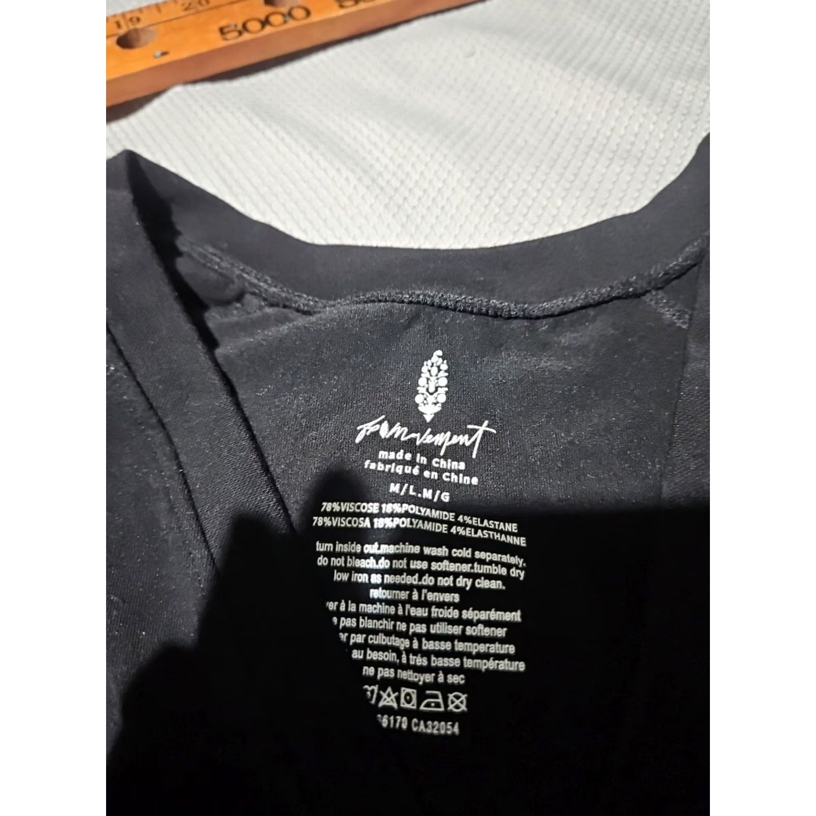 Vintage FP Movement Shirt Womens Medium Black Crop Top Casual Stretch Tee Minimalist Size M / US 6-8 / IT 42-44 - 6 Thumbnail