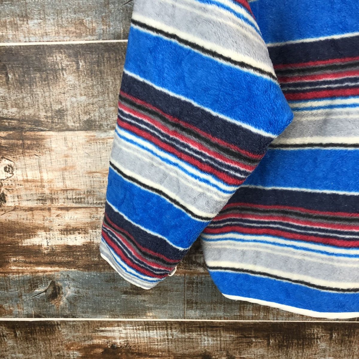 Ellesse × Homespun Knitwear Ellesse Blue fleece stripe Knitwear #A2402 Size US M / EU 48-50 / 2 - 15 Thumbnail